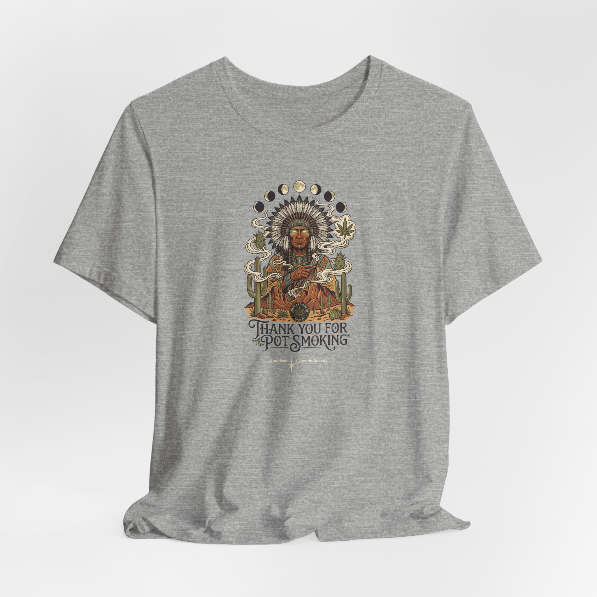 Thank You For Pot Smoking® Desert Chief Unisex Jersey Tee – Athletic Heather – view 4