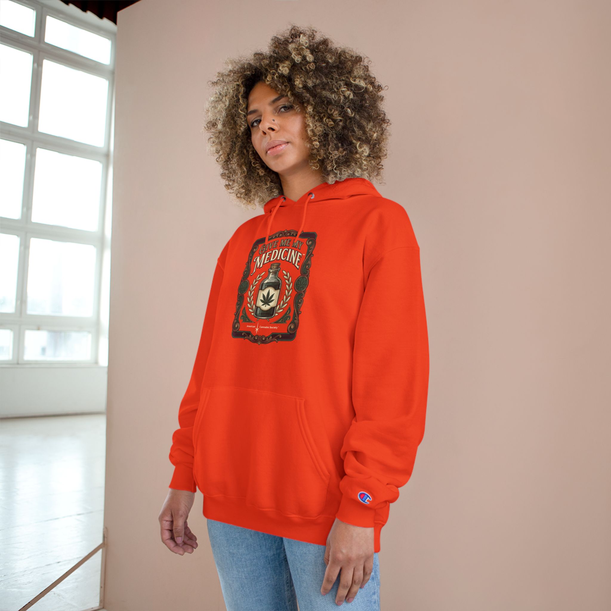 Give Me My Medicine™ Heavyweight Pullover Hoodie – Orange, view 4