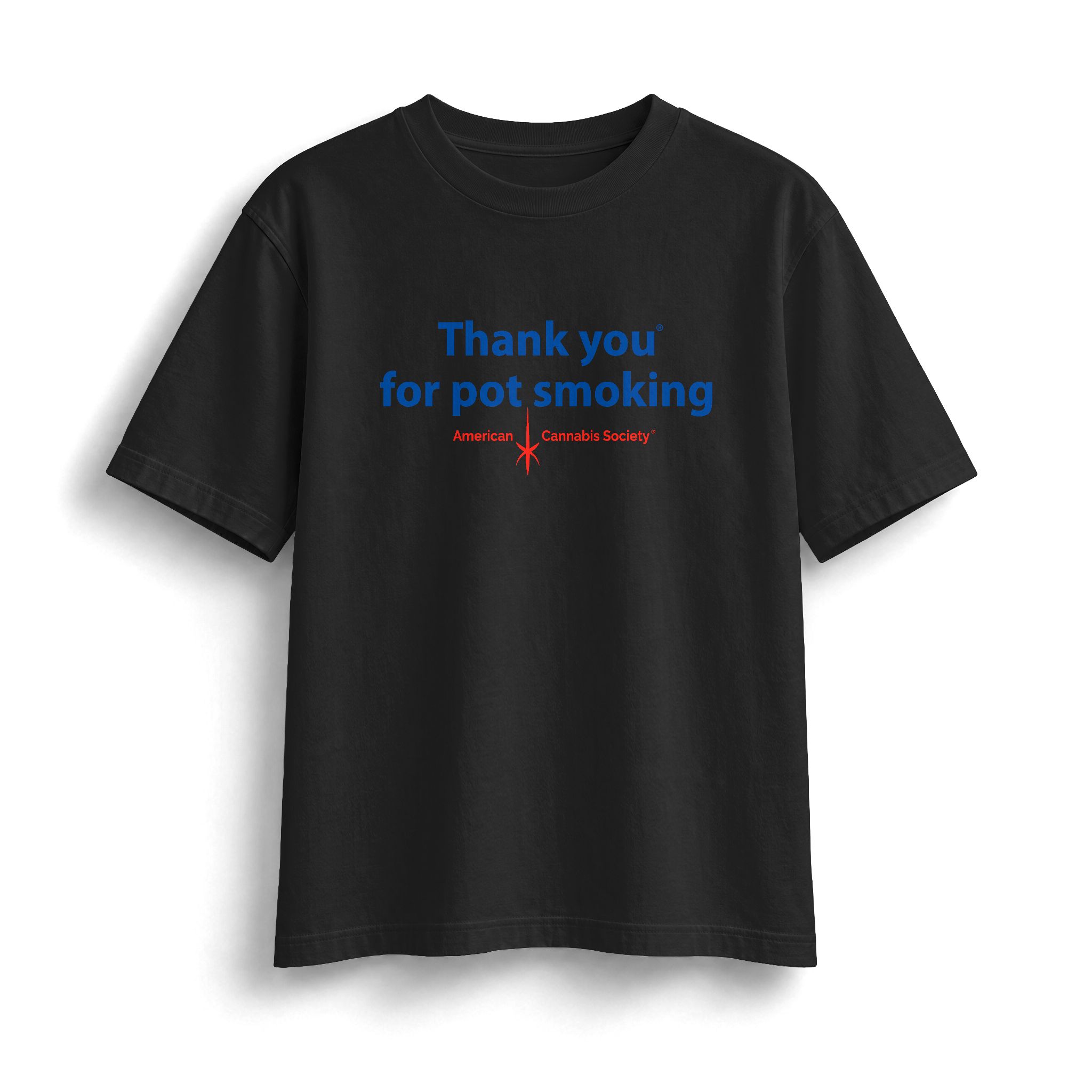 Thank You For Pot Smoking® Max Heavyweight Cropped Tee – Off Black