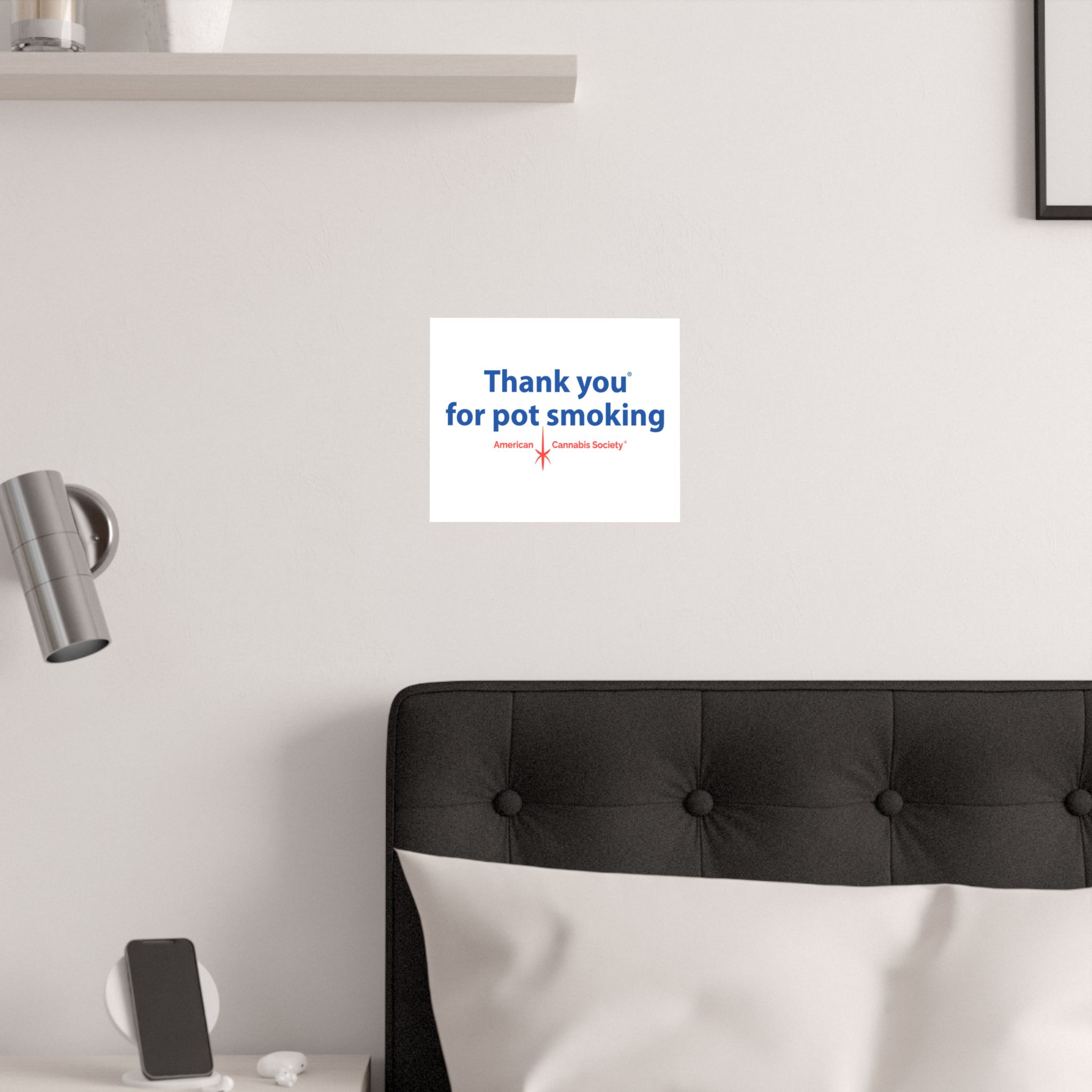 Thank You For Pot Smoking® Satin Poster — American Cannabis Society® Classic Sign Wall Art - Image 3