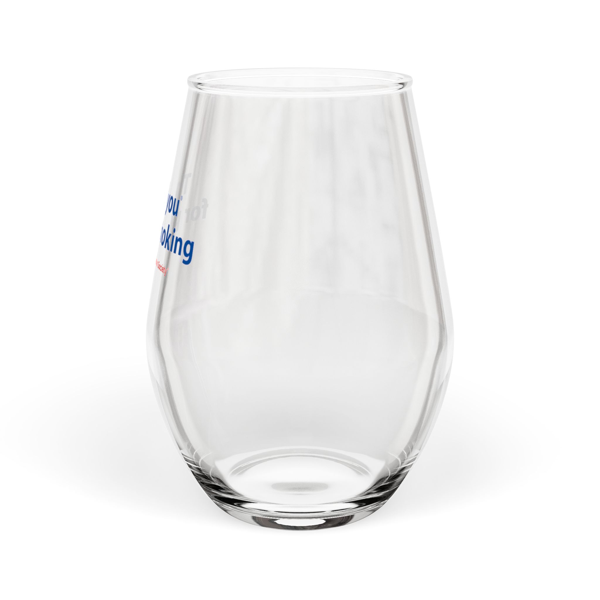 Thank You For Pot Smoking® Stemless Wine Glass – view 3