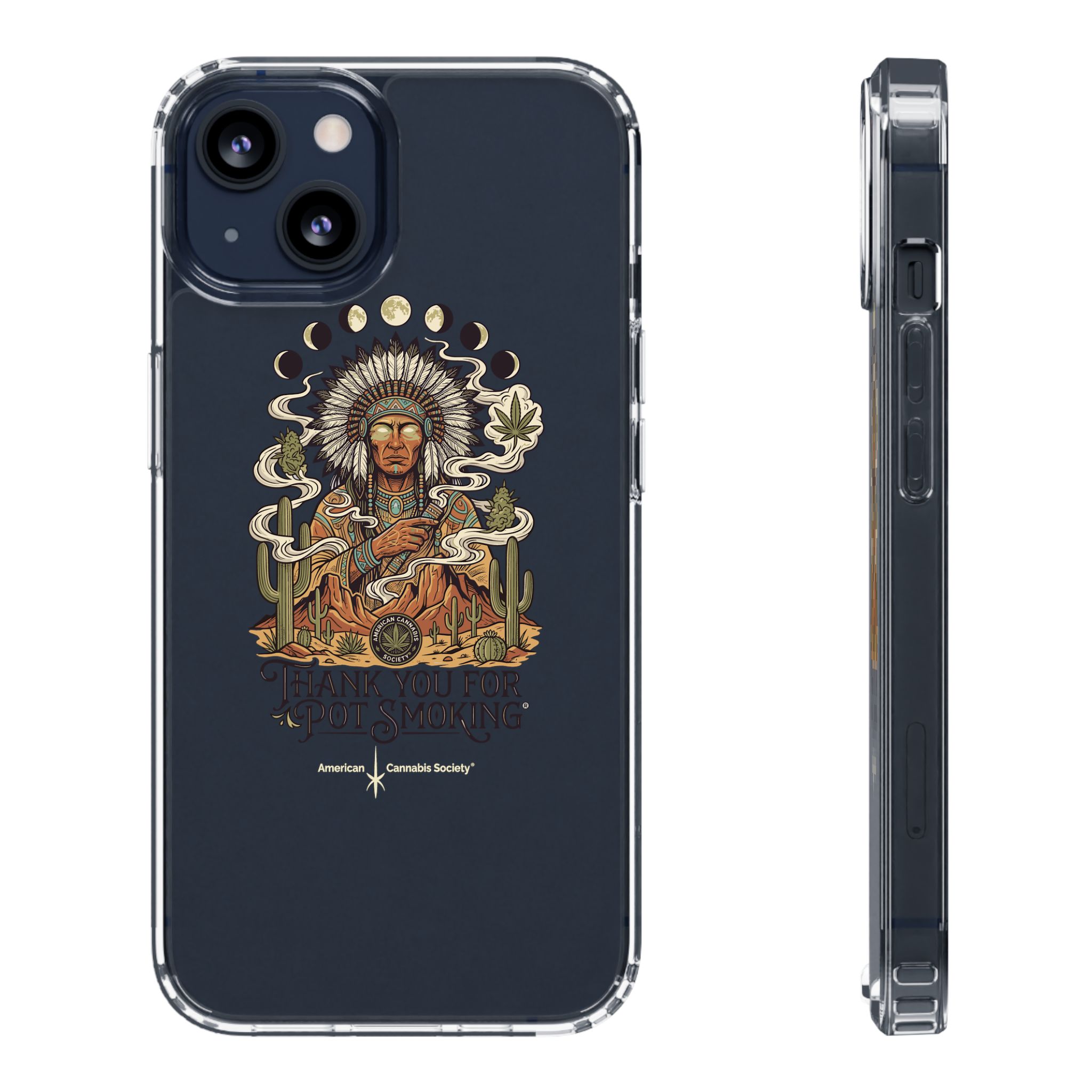 Thank You For Pot Smoking® Desert Chief Clear Phone Case – iPhone 13