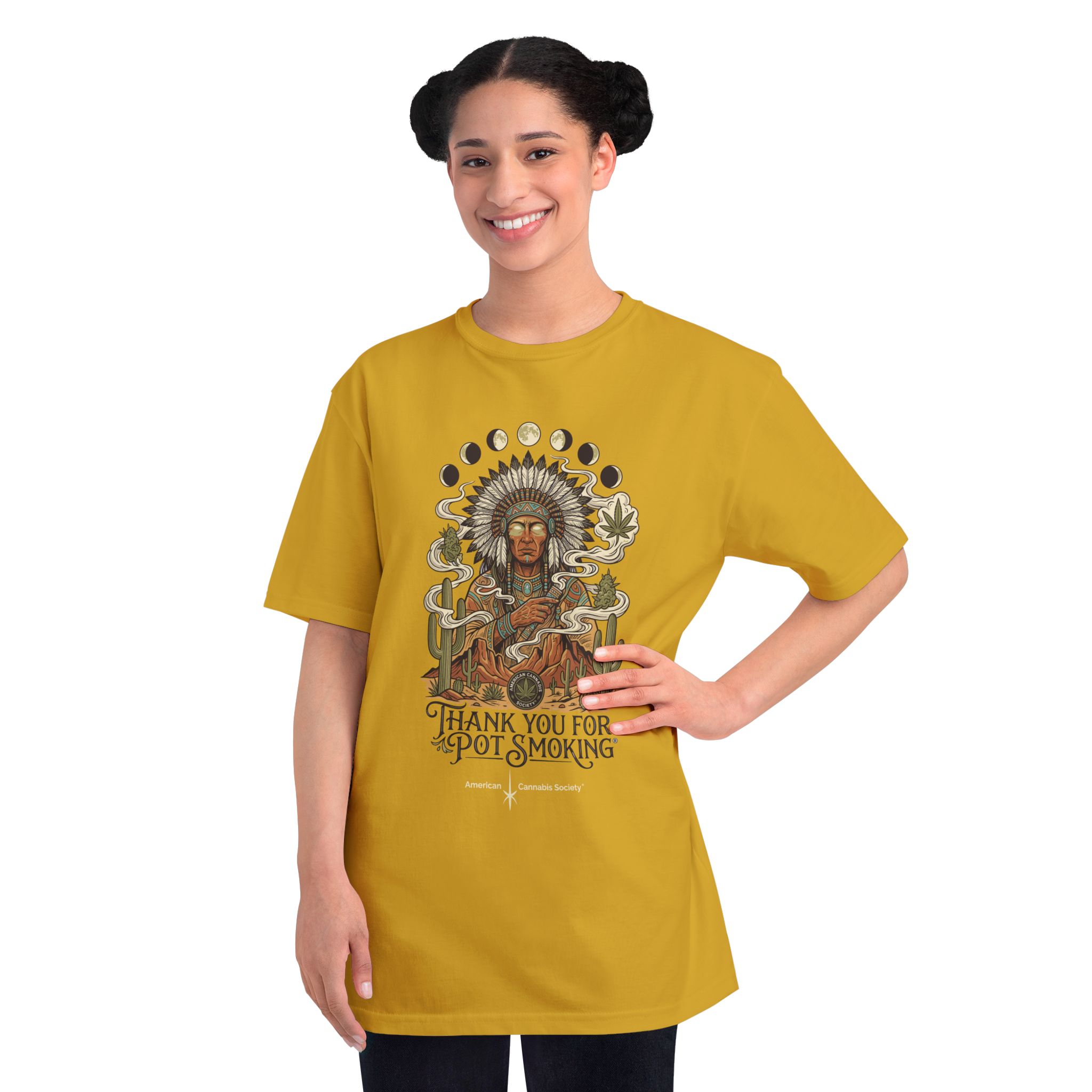 Thank You For Pot Smoking® Desert Chief Organic Unisex Classic Tee – Beehive – view 4