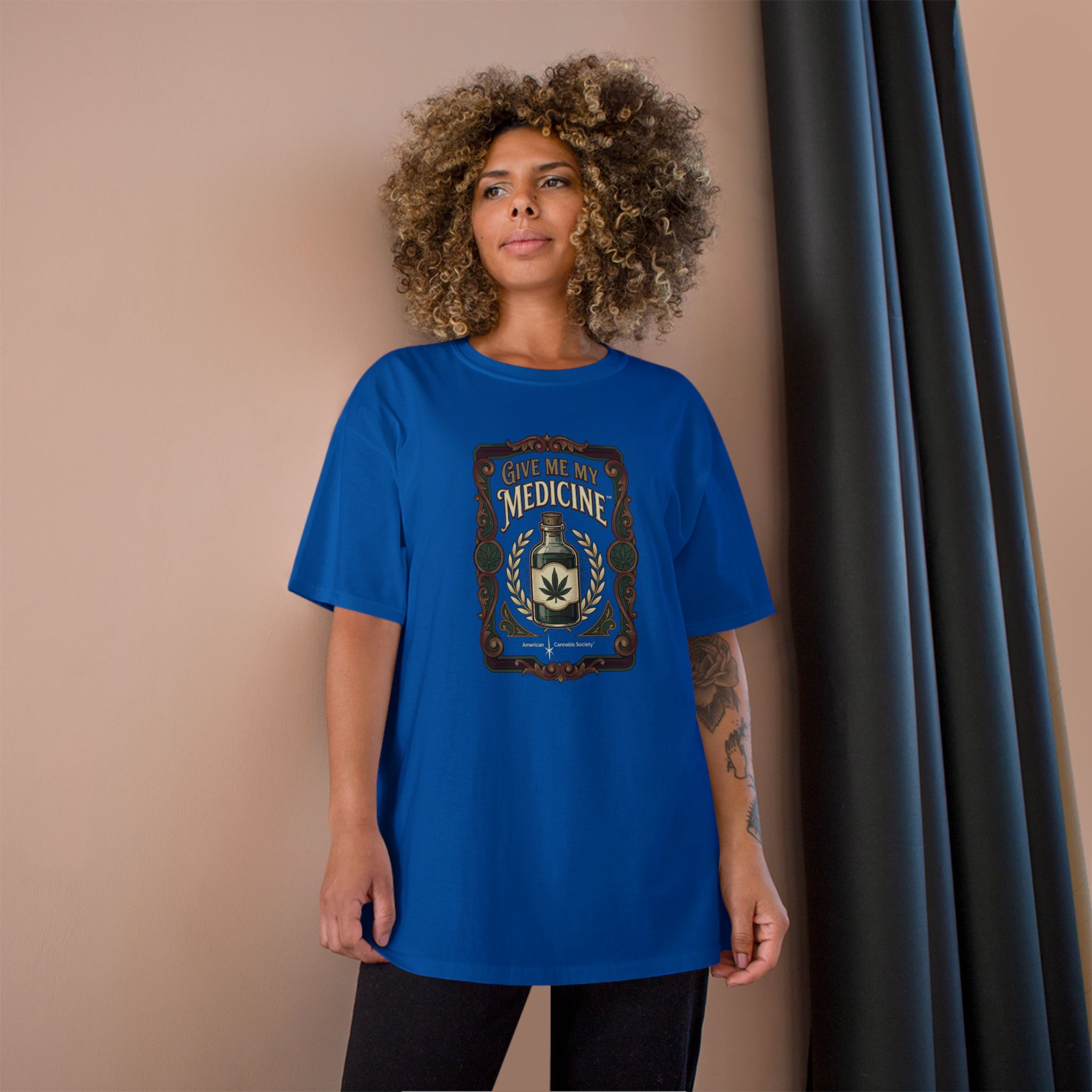 Give Me My Medicine™ Classic Cotton Tee – Royal Blue, view 4