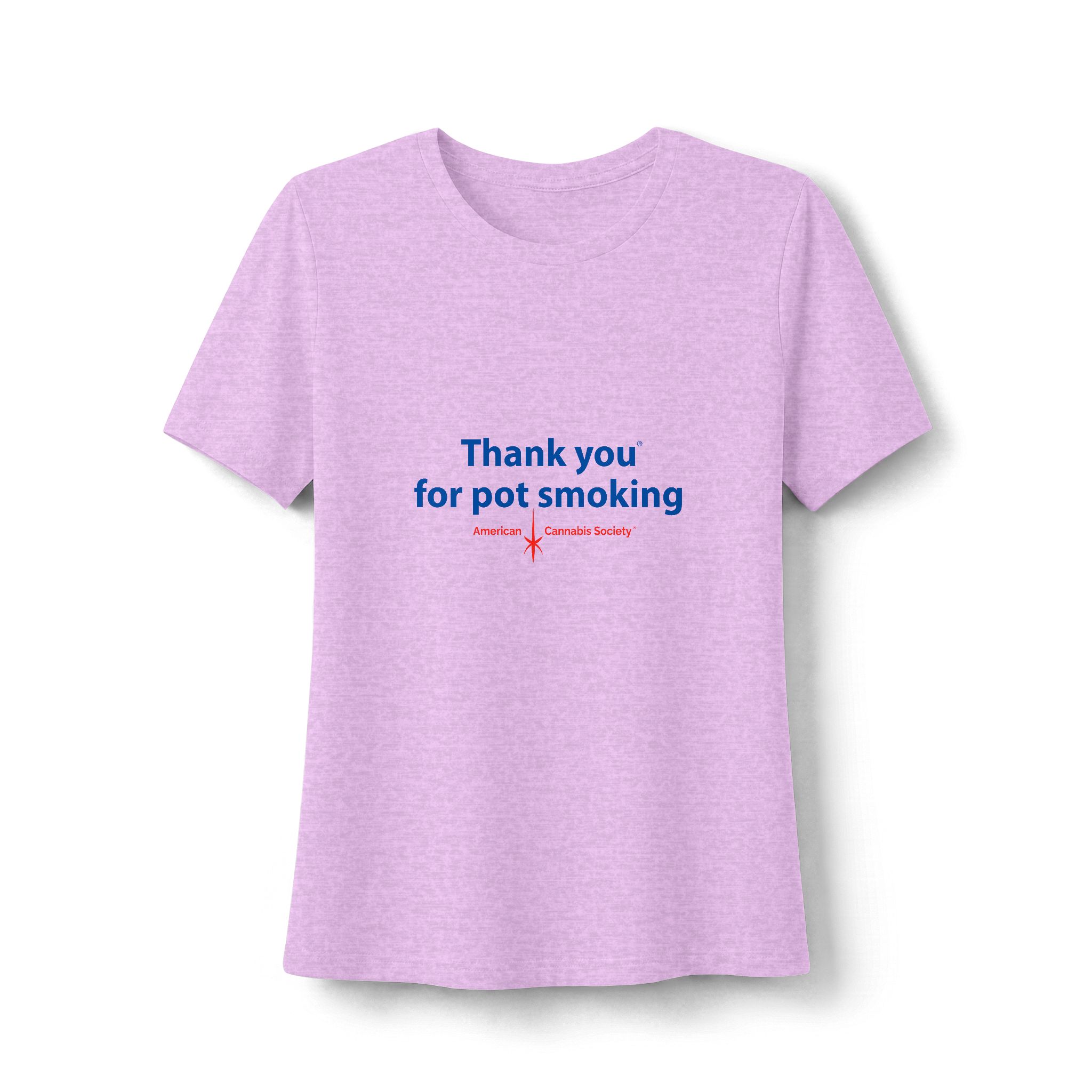 Thank You For Pot Smoking® Women's Relaxed Heather Tee – Heather Prism Lilac