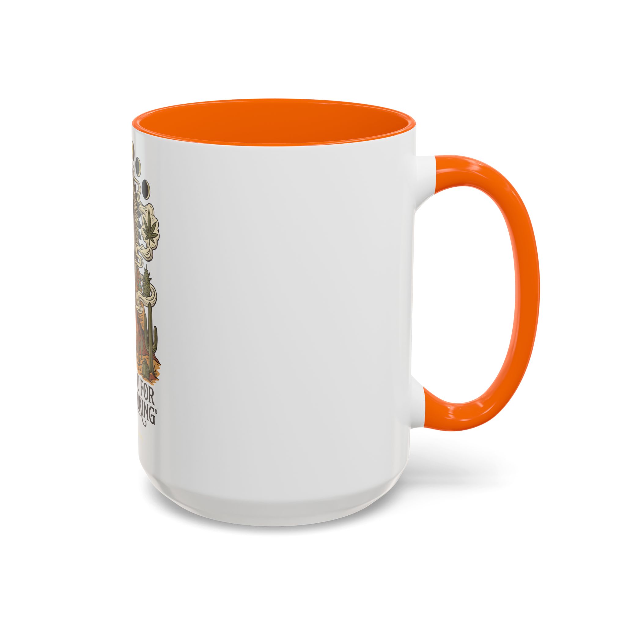Thank You For Pot Smoking® Colored Interior Coffee Mug – Orange – view 8