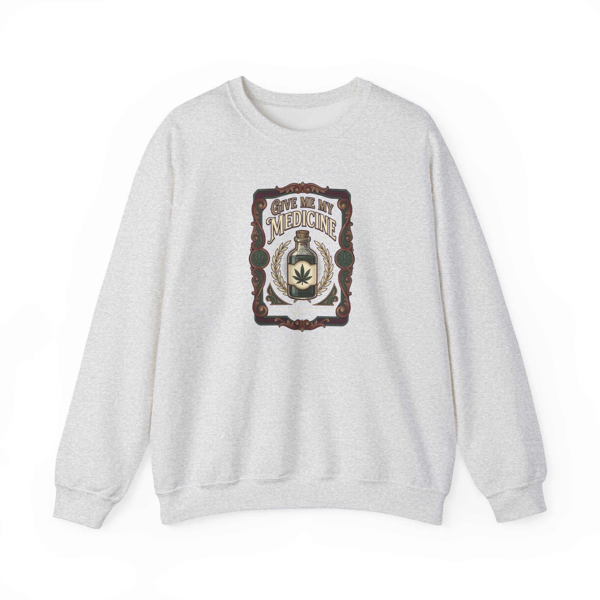 Give Me My Medicine™ Unisex Heavyweight Blend Crewneck – Ash