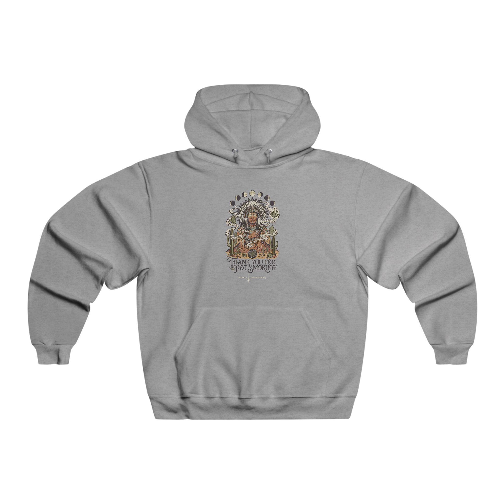 Thank You For Pot Smoking® Desert Chief Men's Fleece Hoodie – Athletic Heather
