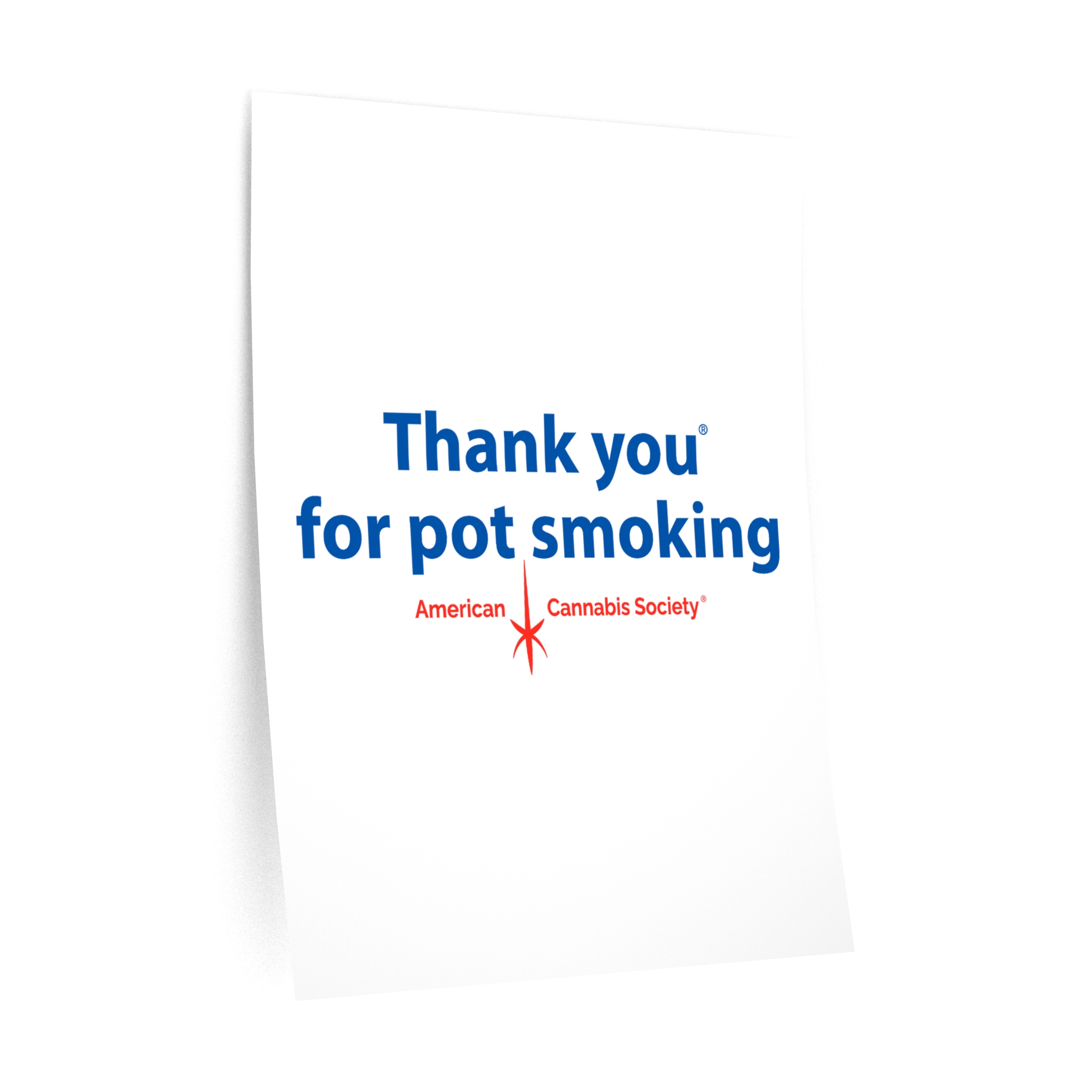 Thank You For Pot Smoking® Wall Decal — American Cannabis Society® Reusable Wall Sign - Image 5
