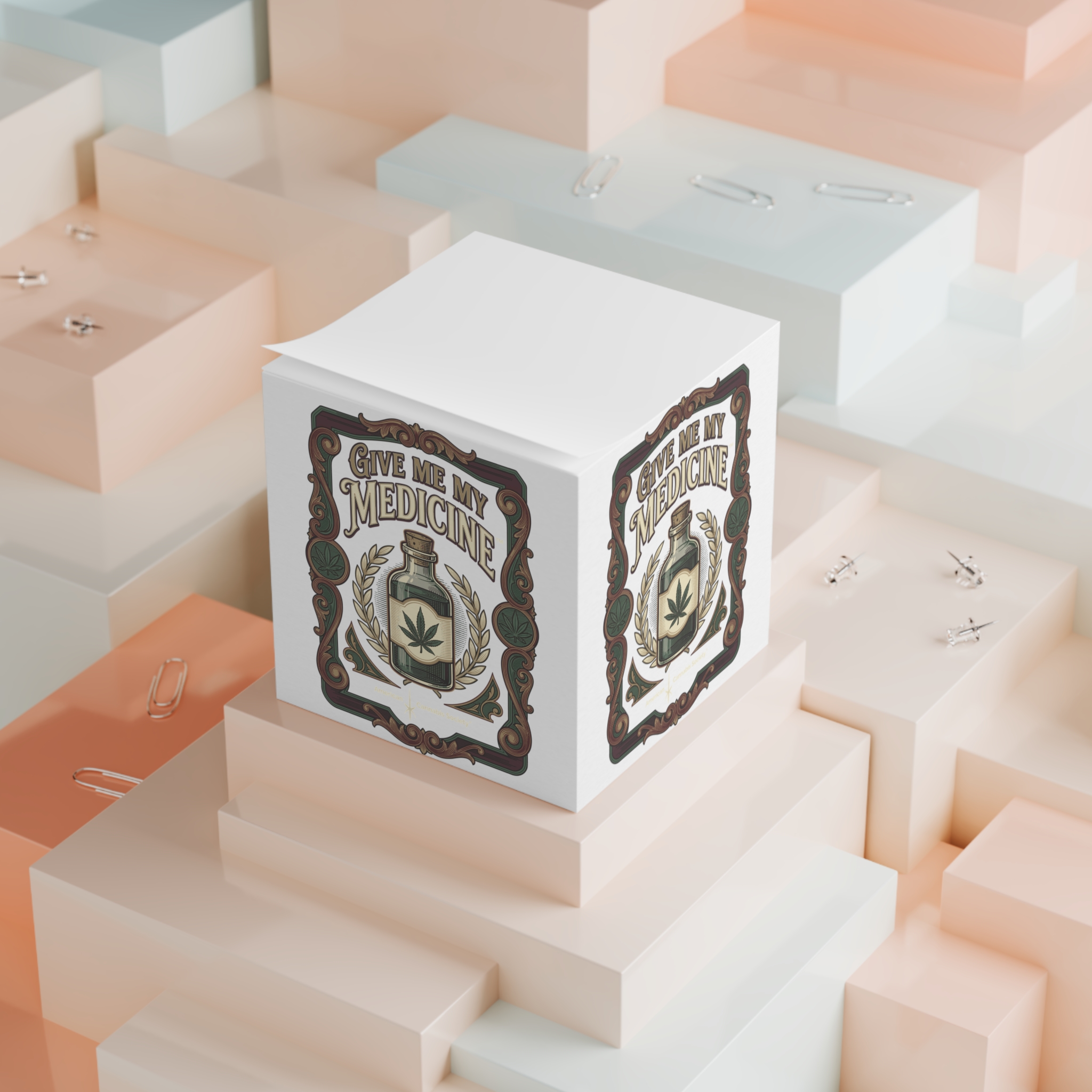 Give Me My Medicine™ Note Cube – White – view 4