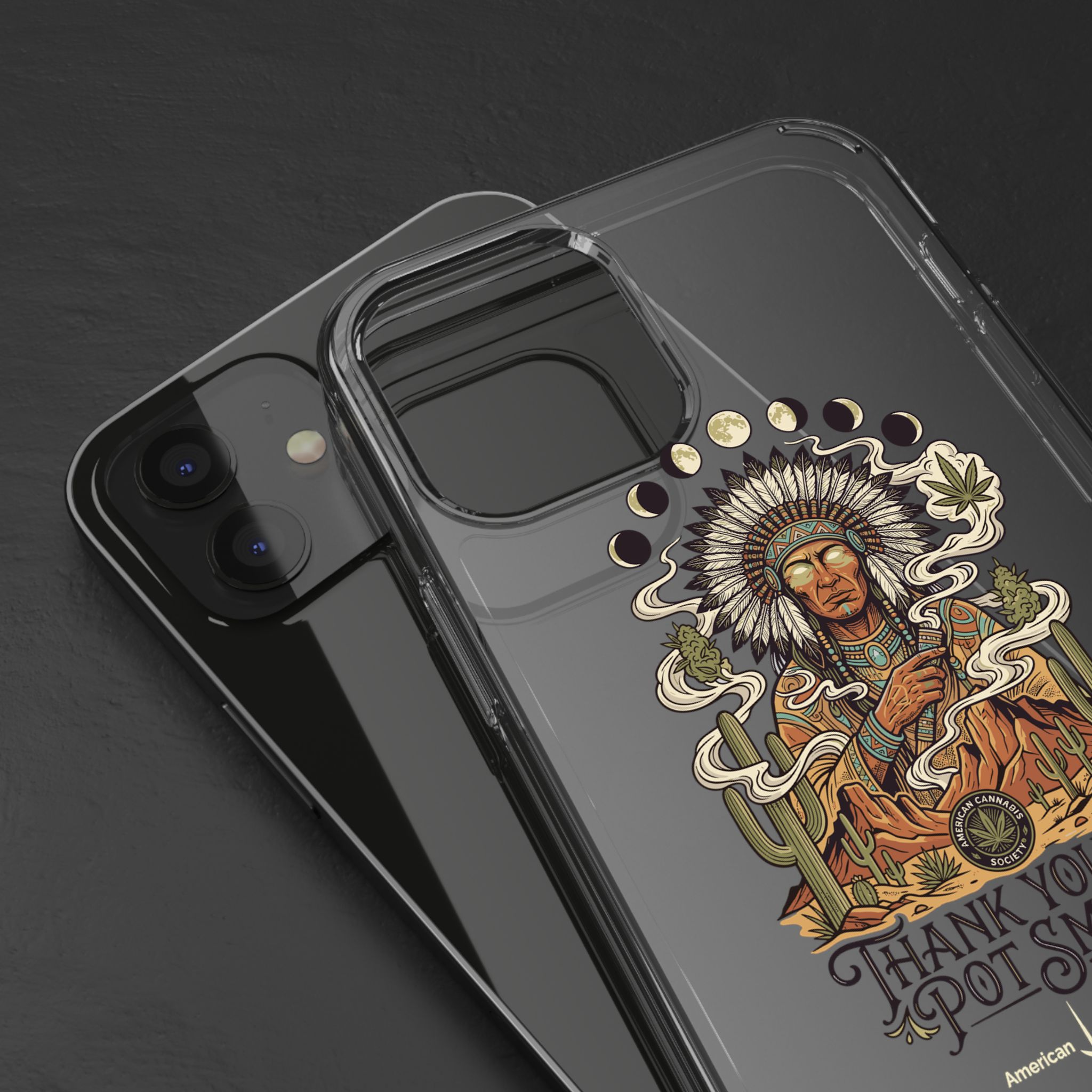 Thank You For Pot Smoking® Desert Chief Clear Phone Case – iPhone 12 – view 2