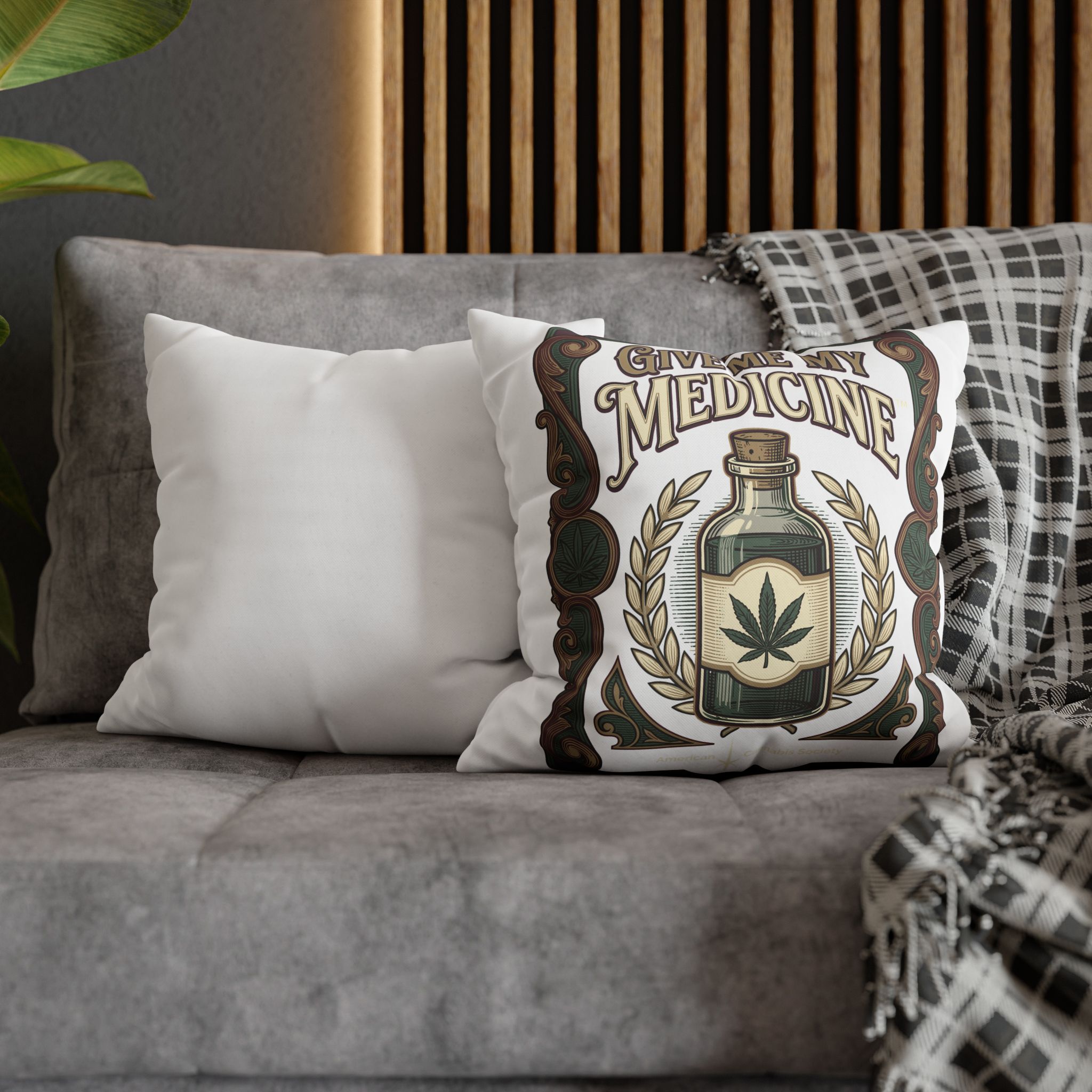 Give Me My Medicine™ Square Canvas Pillowcase – 16" × 16" – view 7