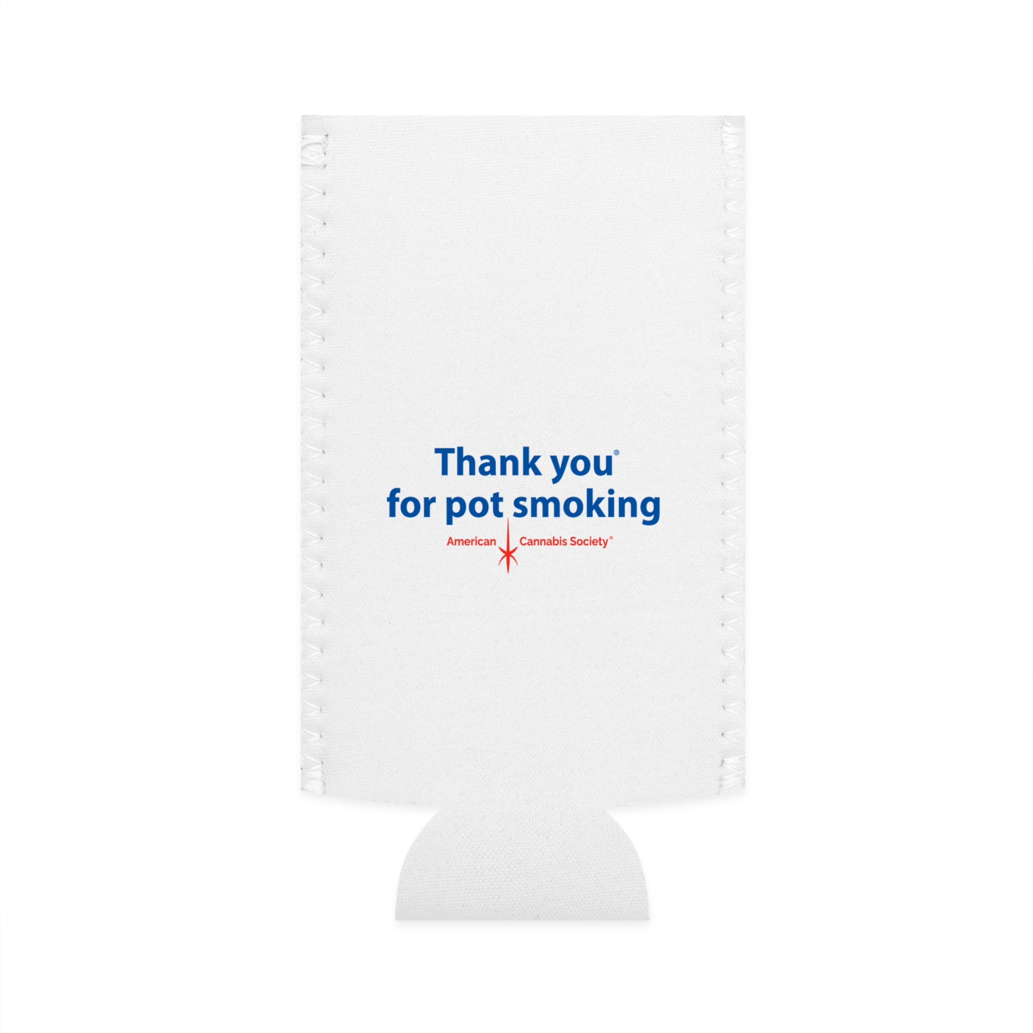 Thank You For Pot Smoking® Slim Can Cooler – White