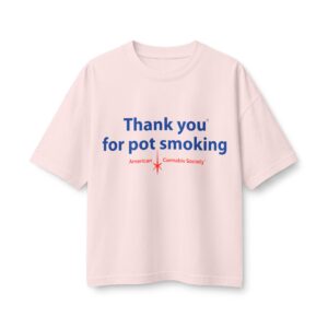 Thank You For Pot Smoking® Women's Boxy Heavyweight Tee – Soft Pink