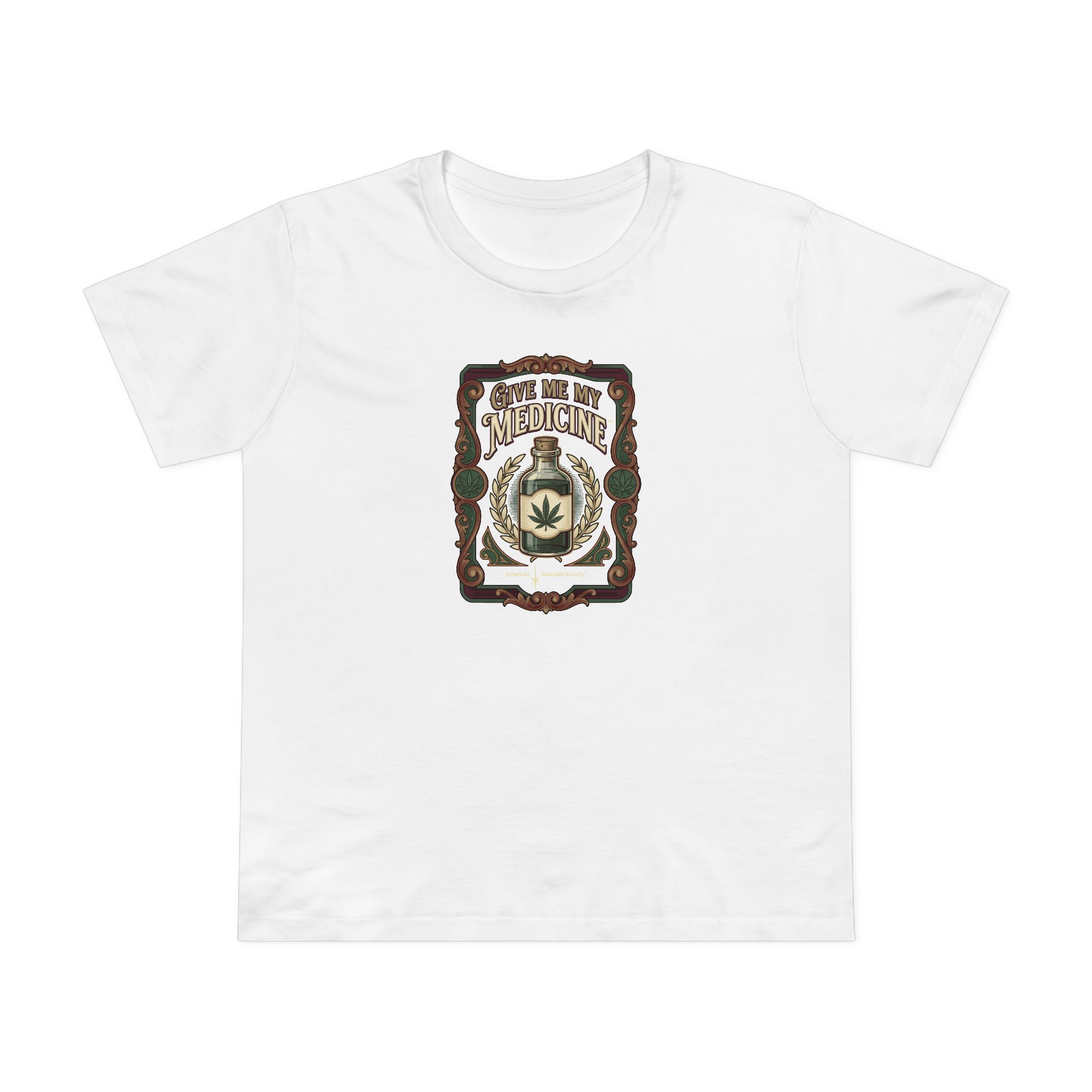 Give Me My Medicine™ Women's Maple Tee – White