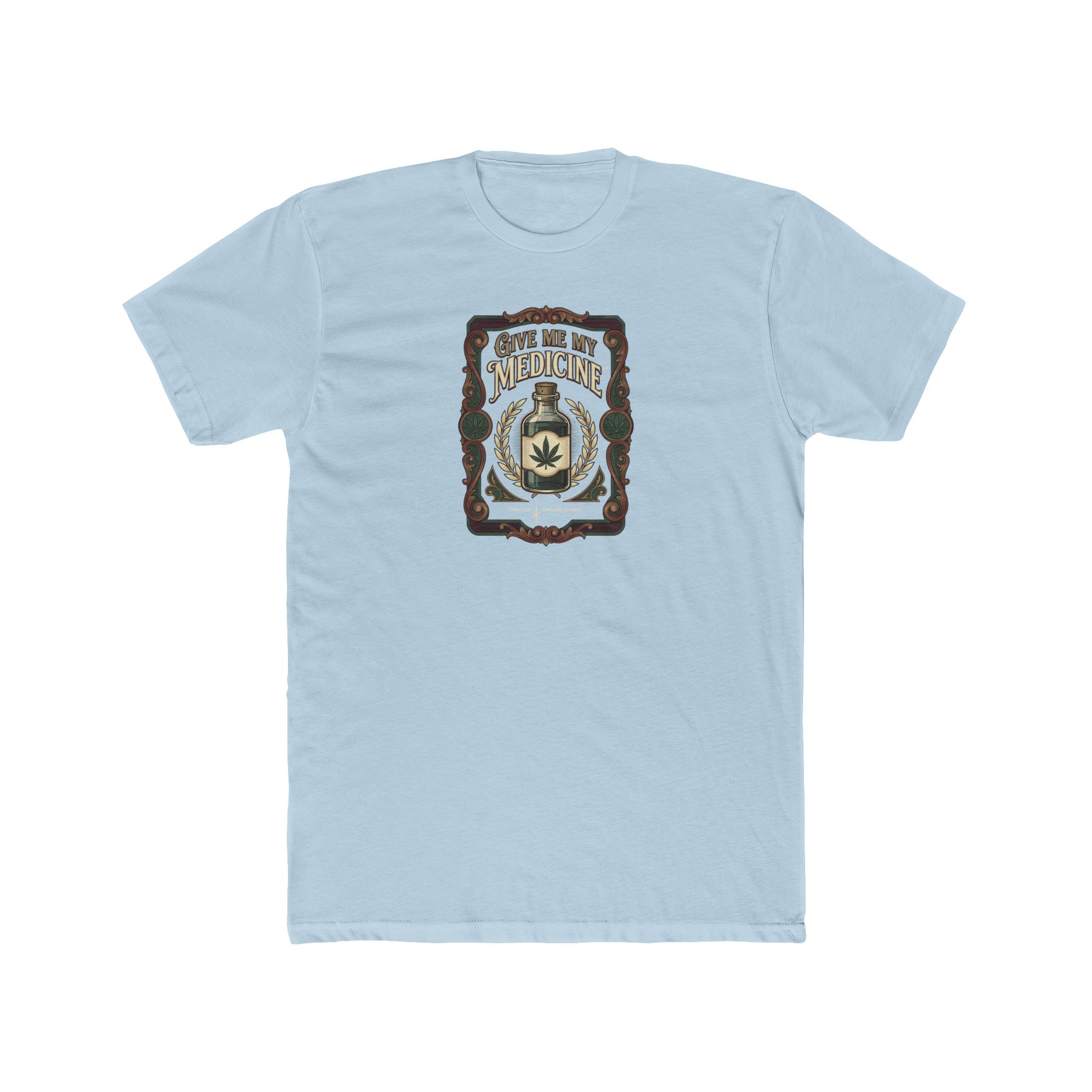 Give Me My Medicine™ Unisex Cotton Crew Tee – Solid Light Blue