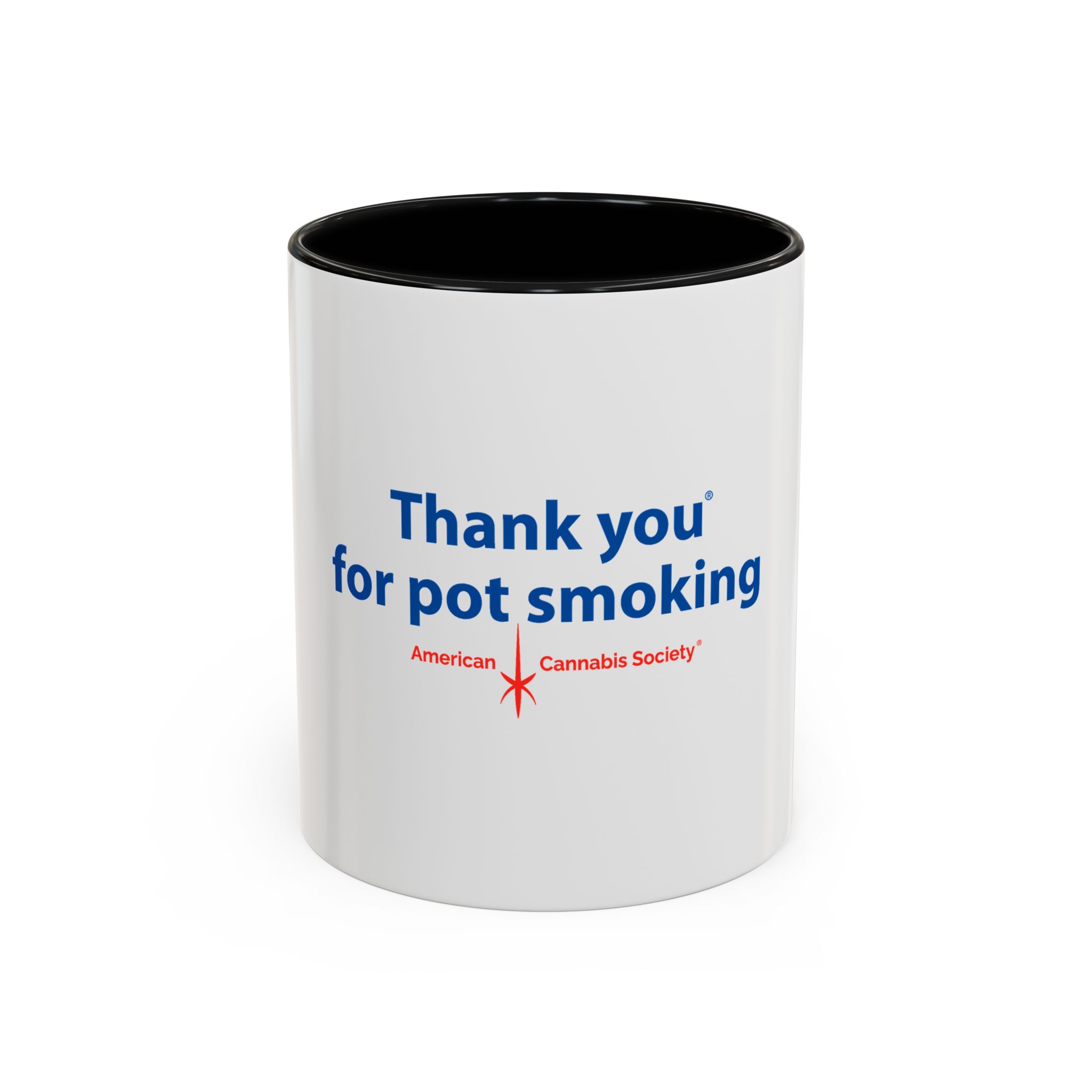 Thank You For Pot Smoking® Accent Mug – Black 11oz