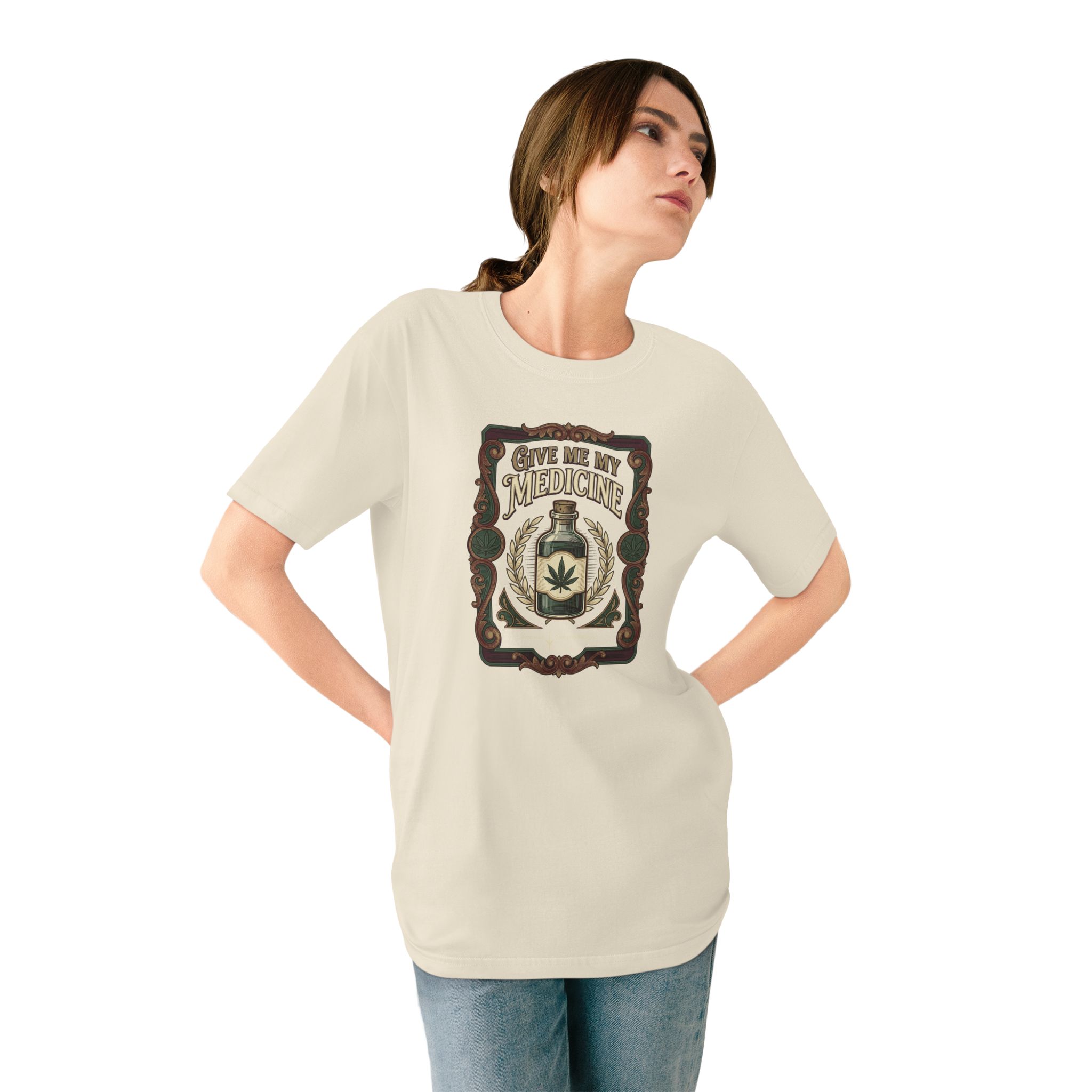 Give Me My Medicine™ Organic Staple Tee – Natural – view 3