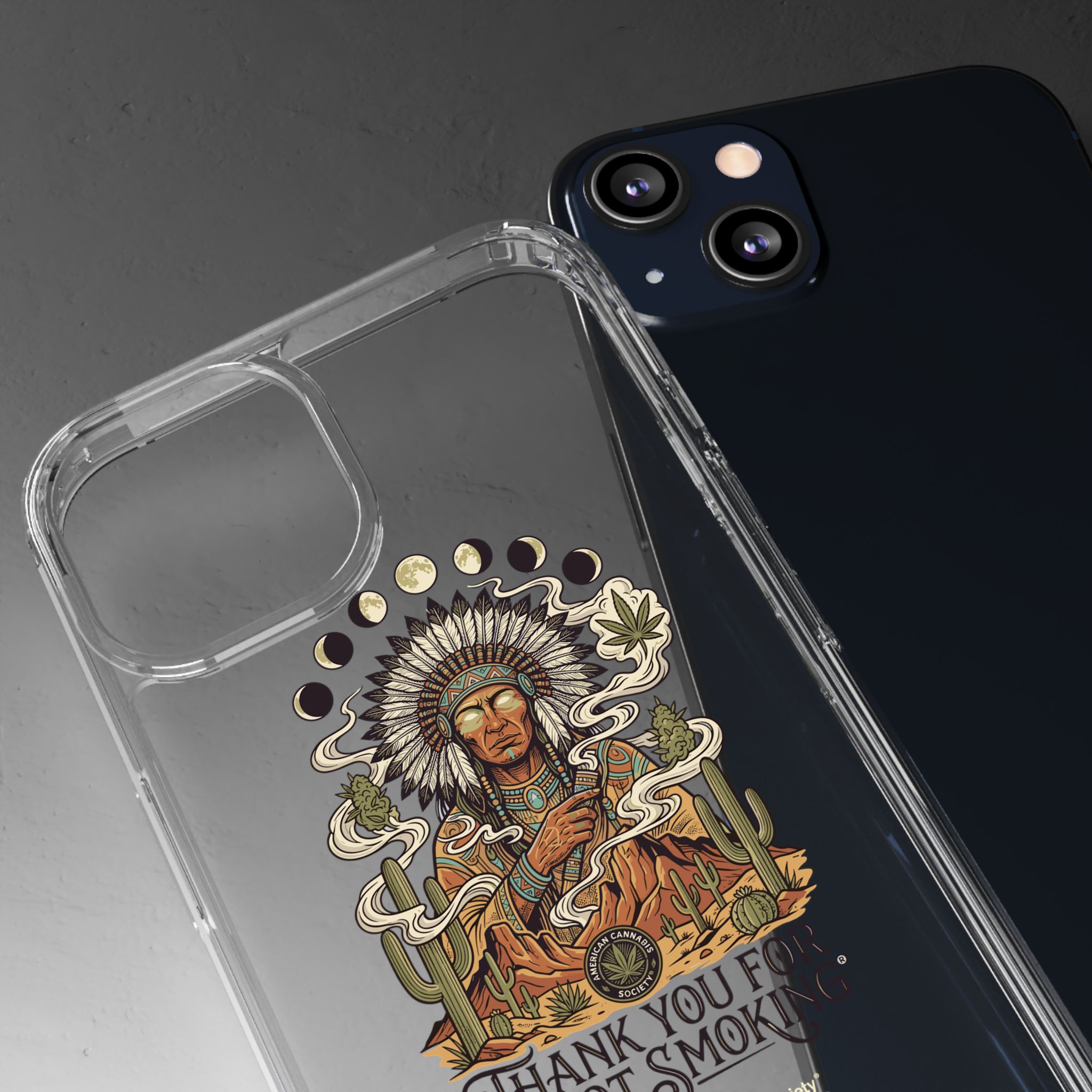 Thank You For Pot Smoking® Desert Chief Clear Phone Case – iPhone 13 – view 2