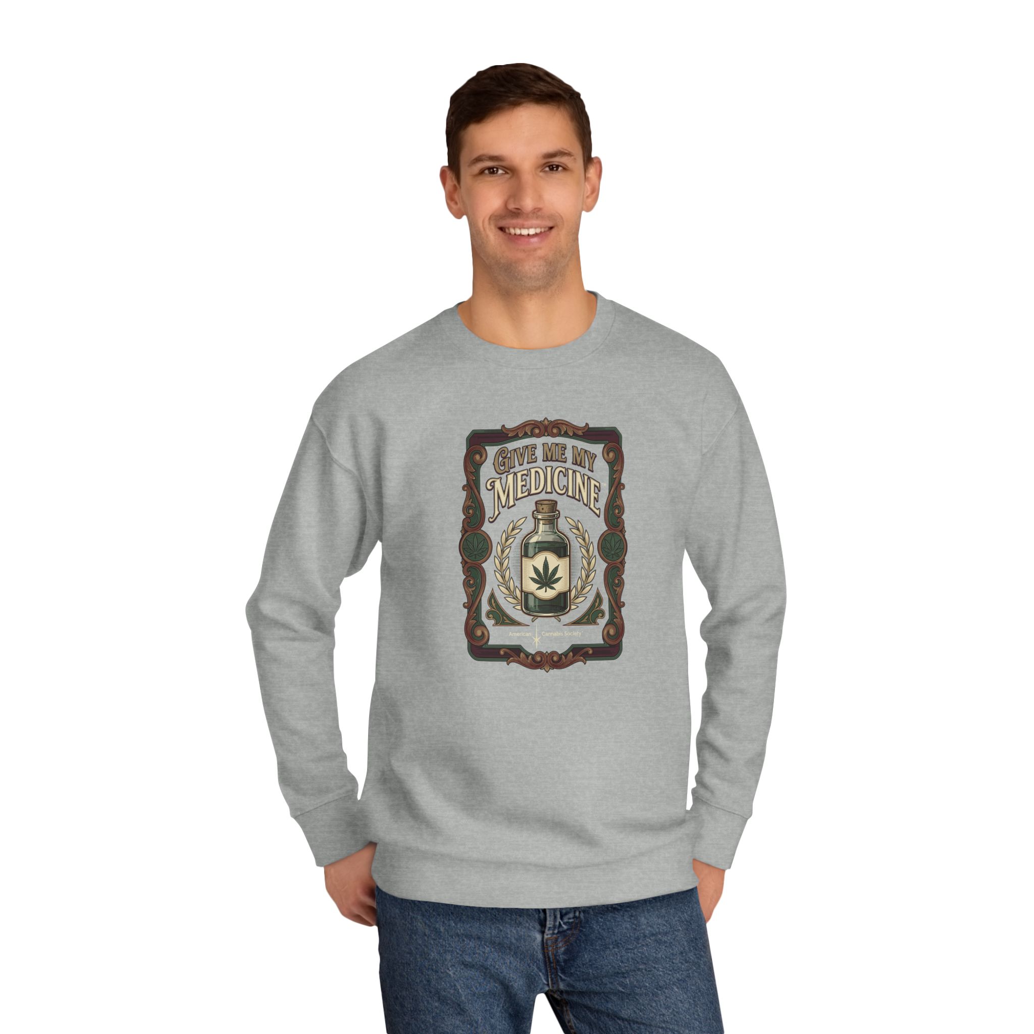 Give Me My Medicine™ Unisex Crew Sweatshirt – Carbon Grey – view 3