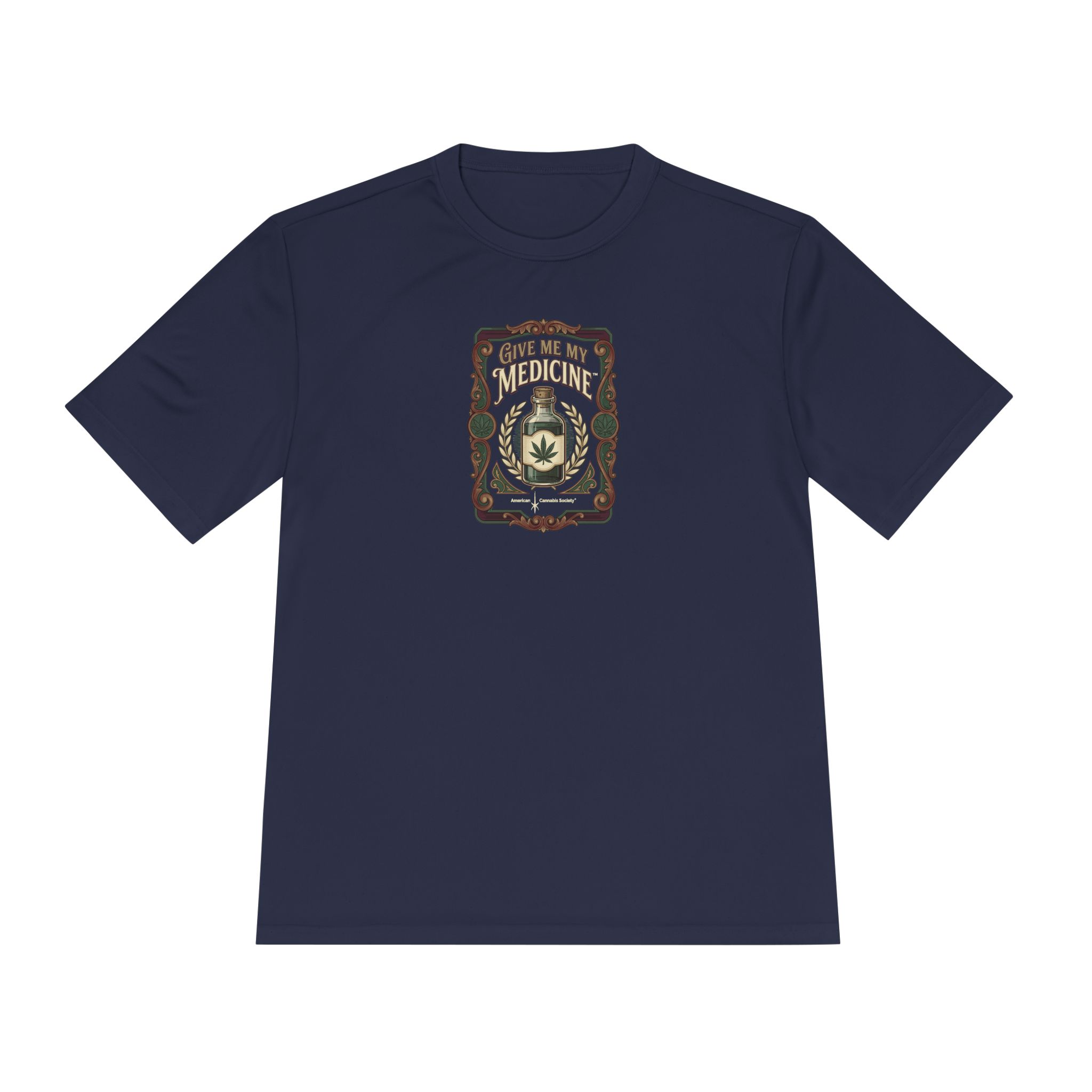 Give Me My Medicine Moisture Wicking Tee – True Navy