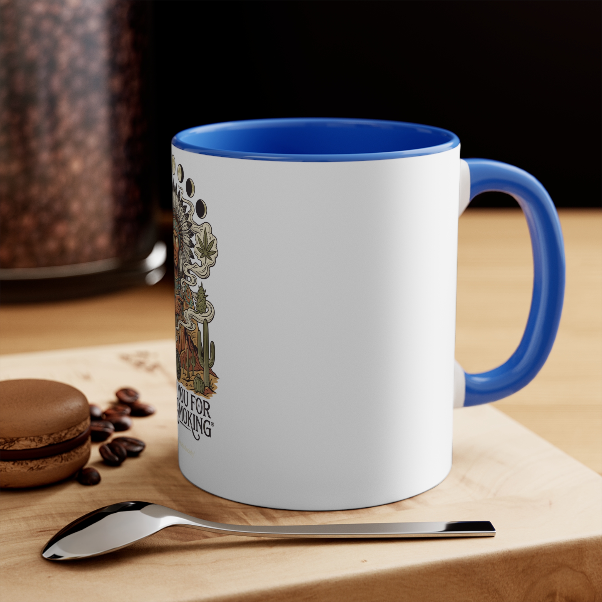 Thank You For Pot Smoking® Desert Chief Accent Mug – Blue – view 4