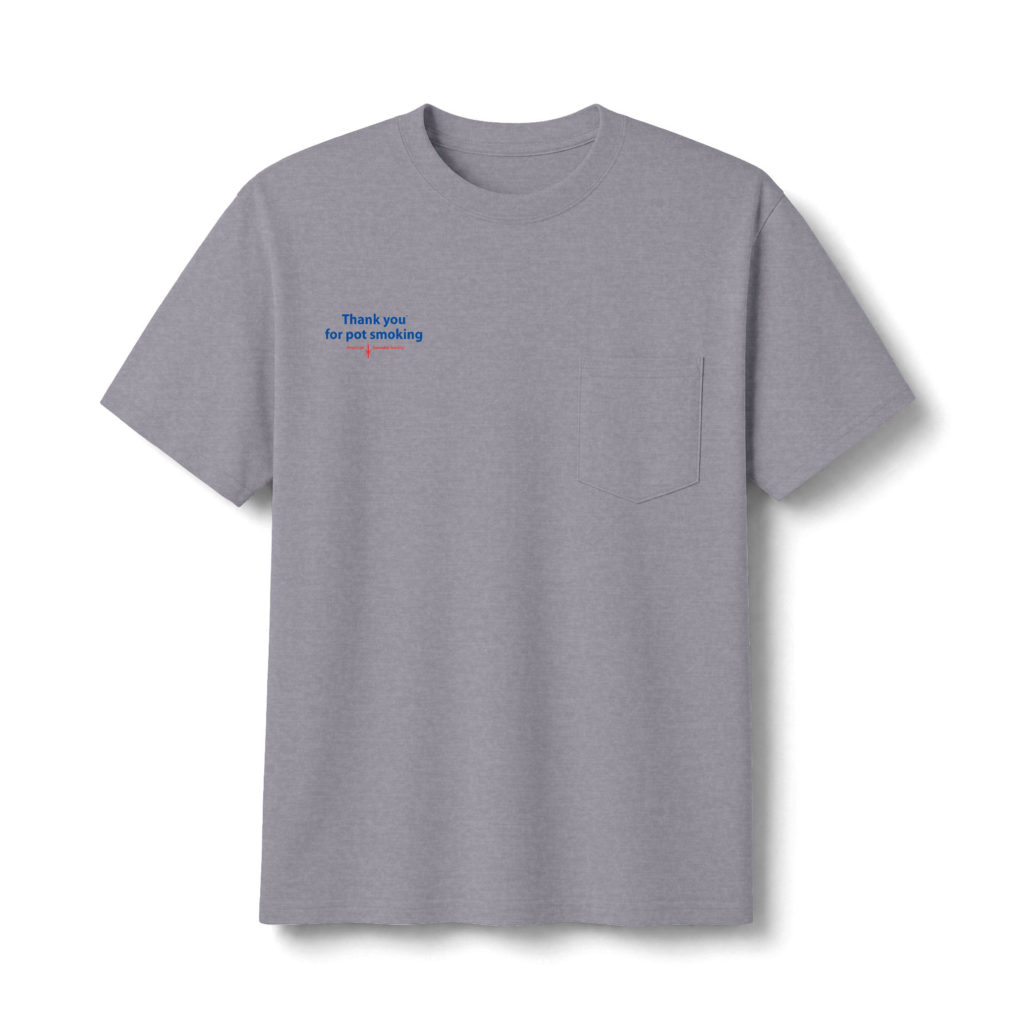 Thank You For Pot Smoking® Pocket Tee – Athletic Heather