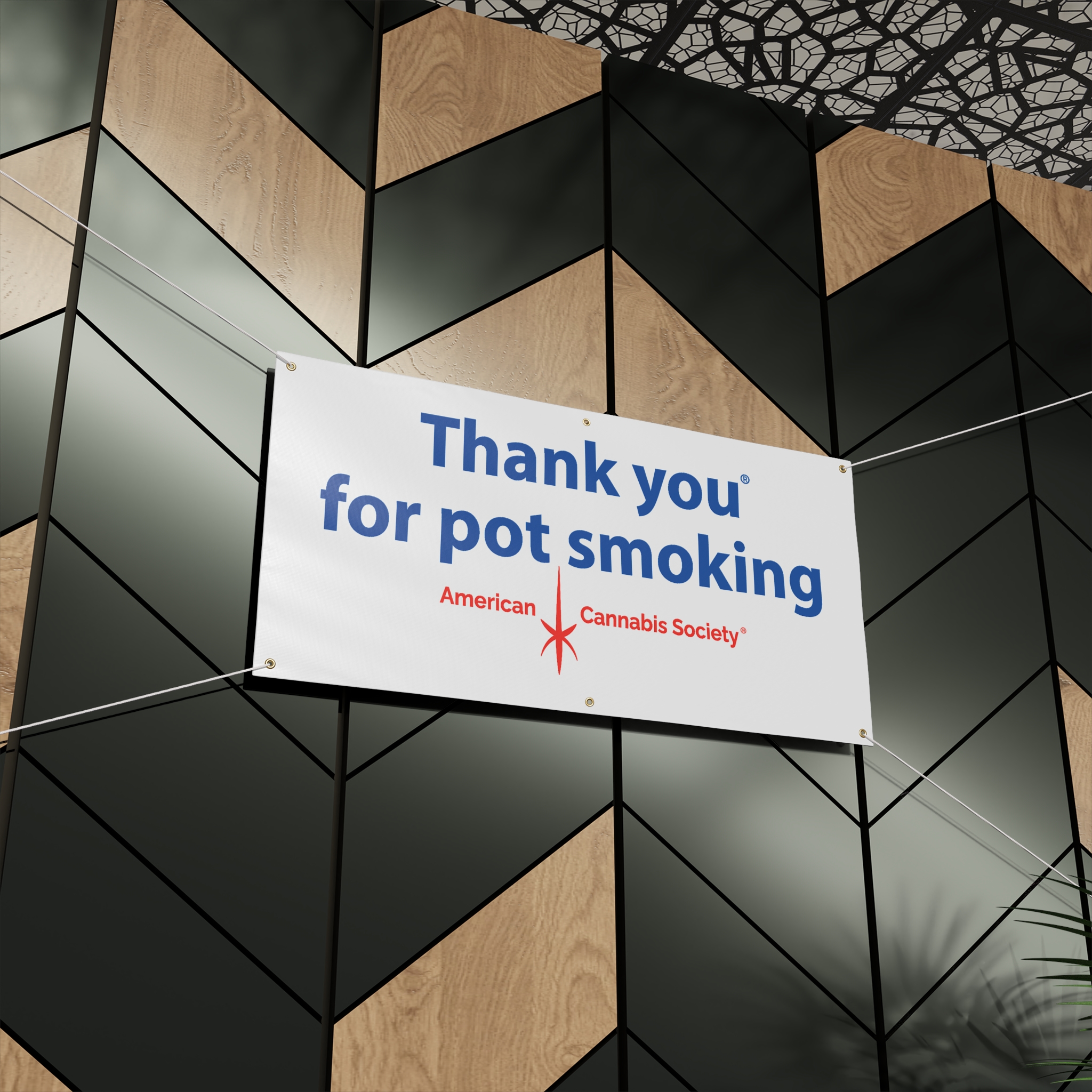 Thank You For Pot Smoking® Matte Banner – view 2