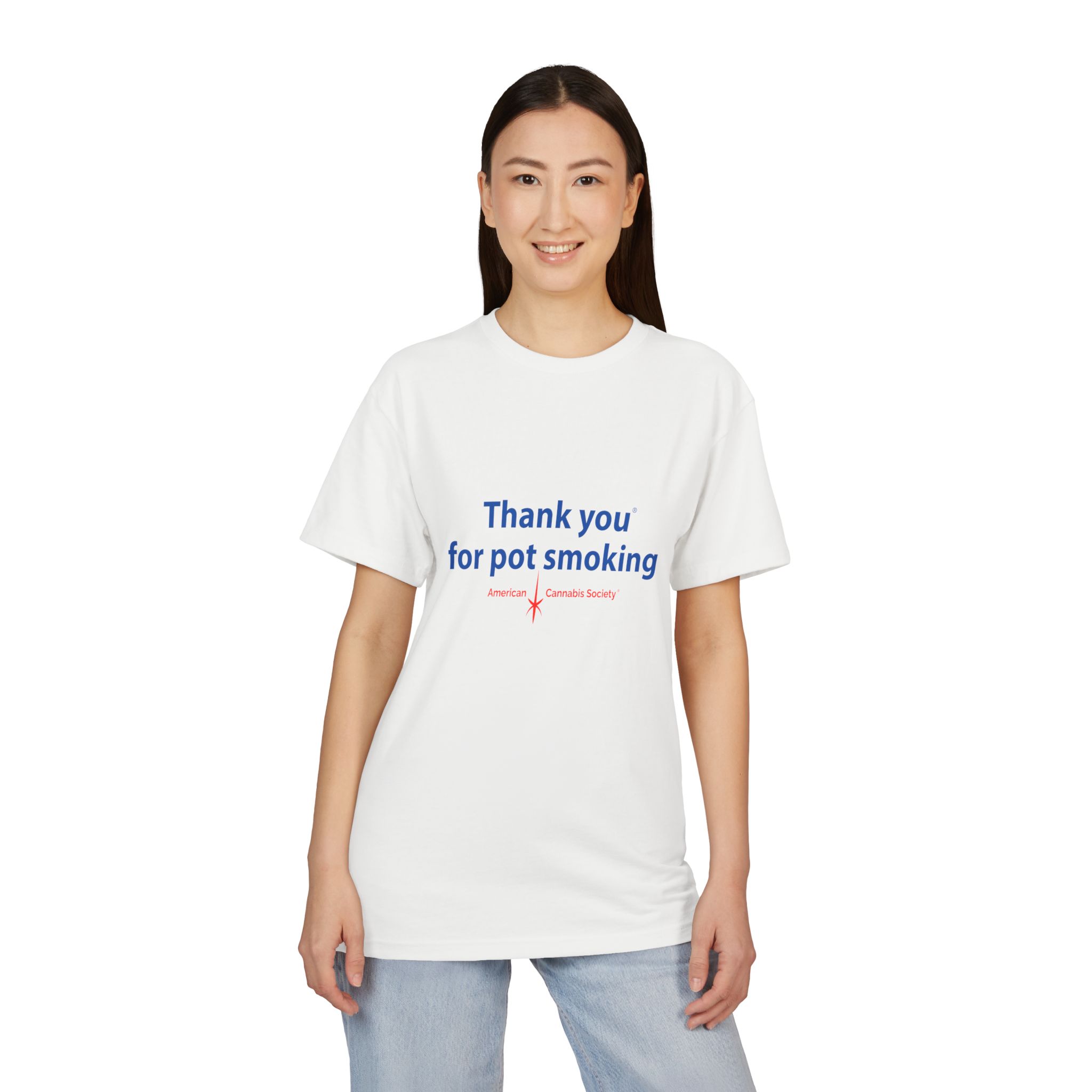 Thank You For Pot Smoking® Sueded Tee – White view 2