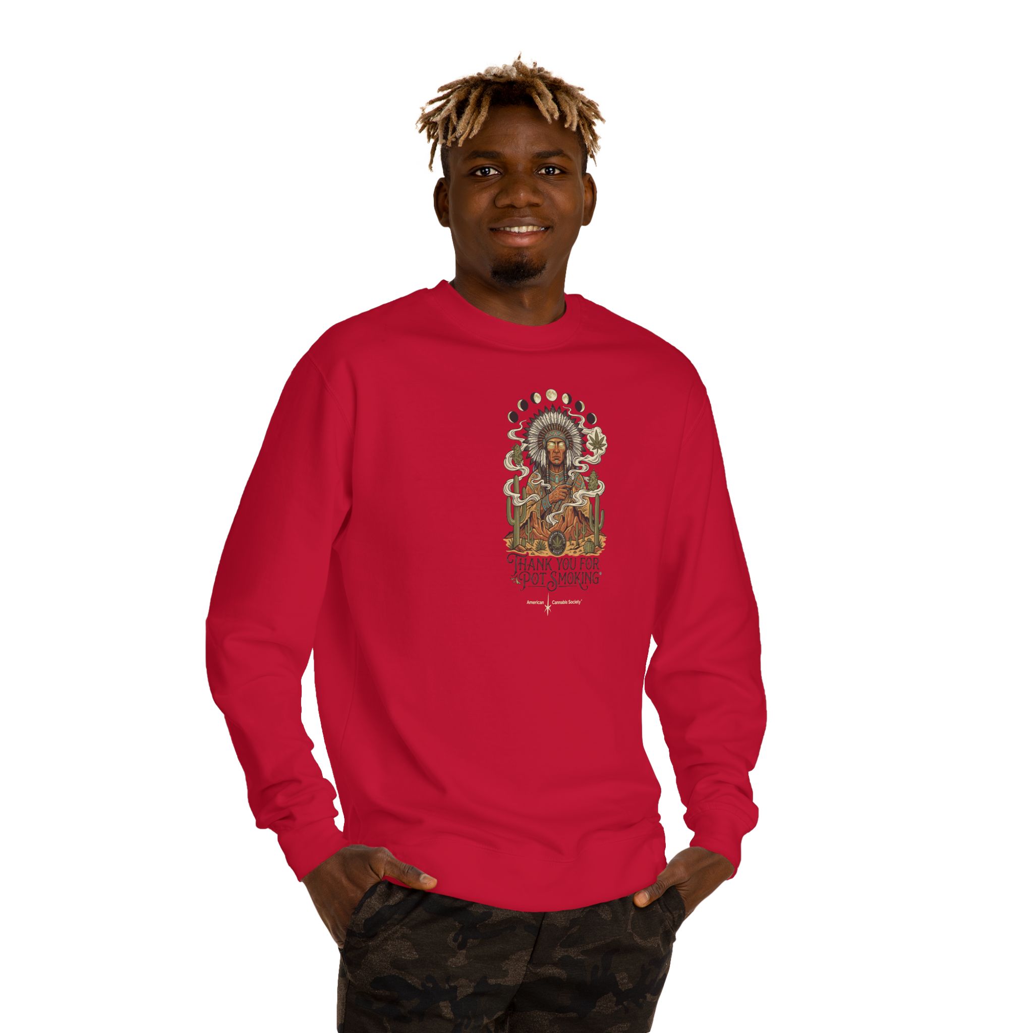 Desert Chief Crew Neck Sweatshirt – Red – view 3