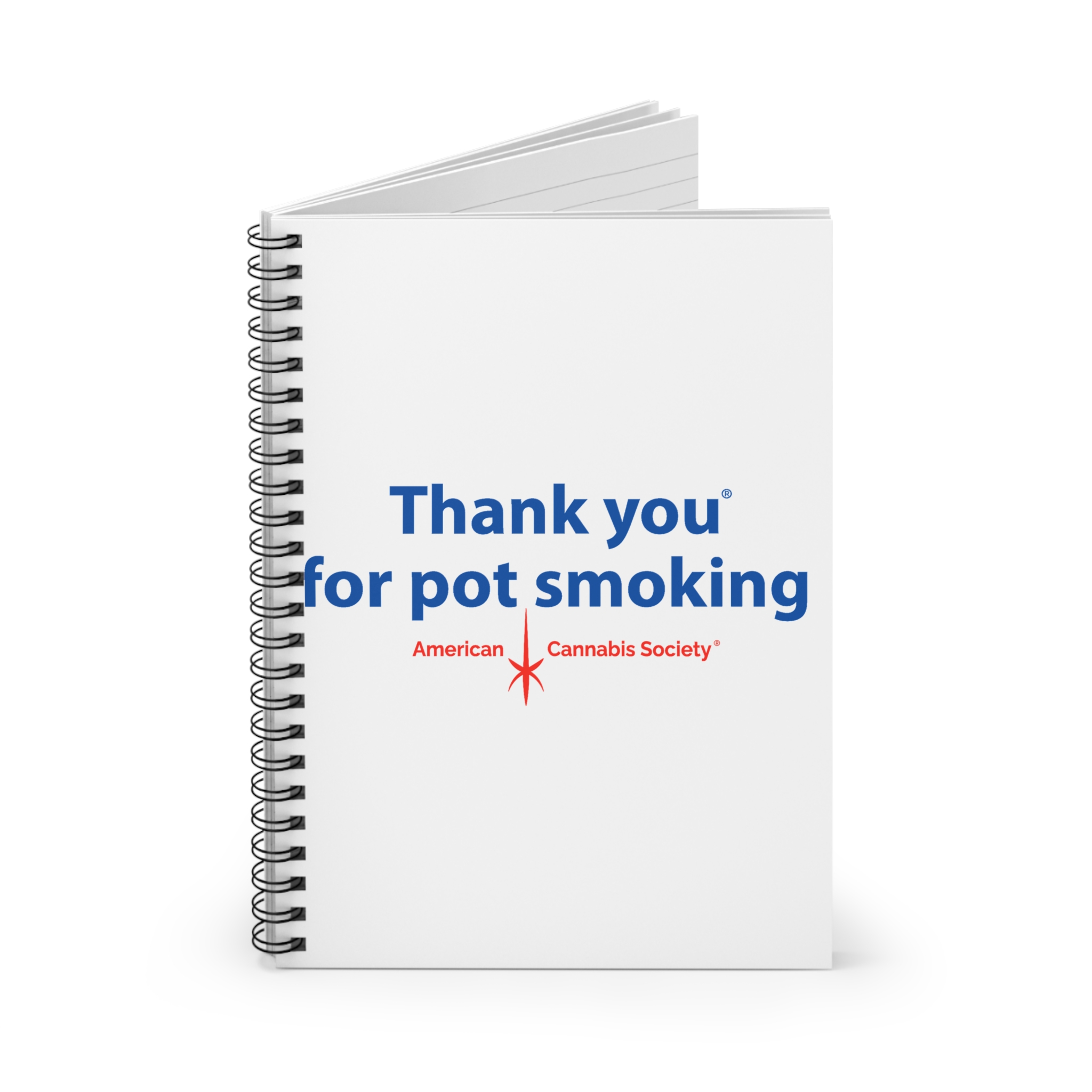 Thank You For Pot Smoking® Spiral Notebook — American Cannabis Society® Ruled Journal - Image 2