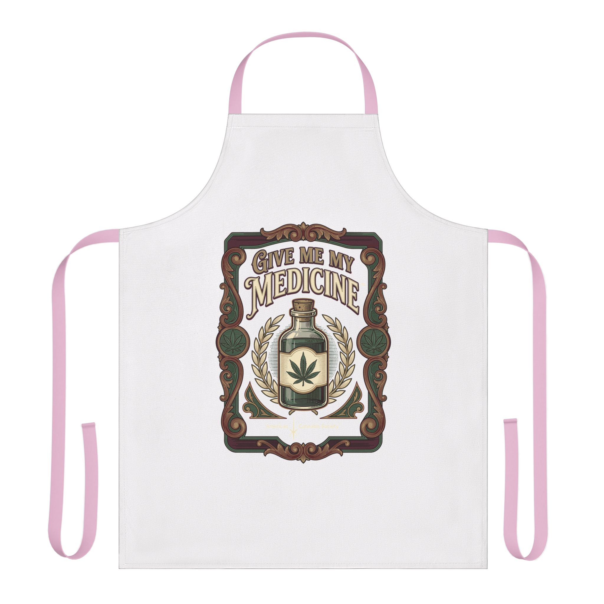Give Me My Medicine™ Apron with 5 Strap Colors – Pink