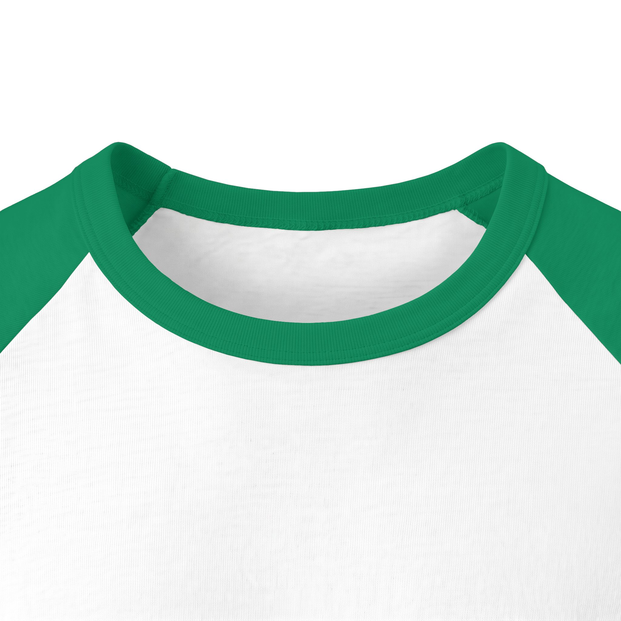 Thank You For Pot Smoking® 3/4 Sleeve Raglan Shirt – White/Kelly view 3