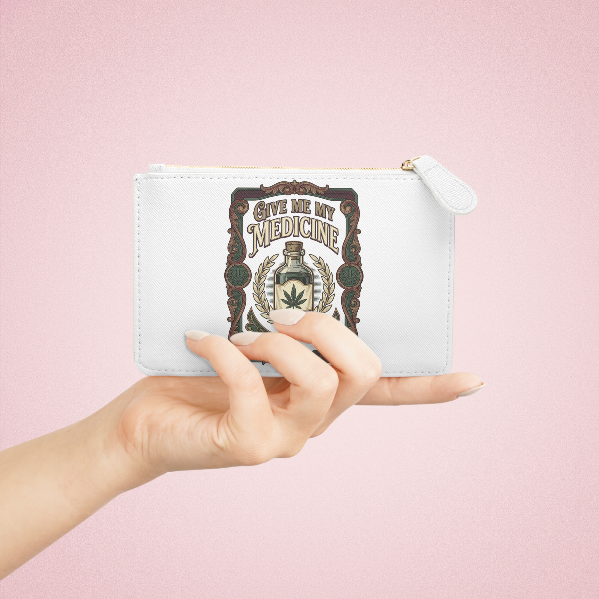 Give Me My Medicine™ Mini Clutch Bag – White – view 4
