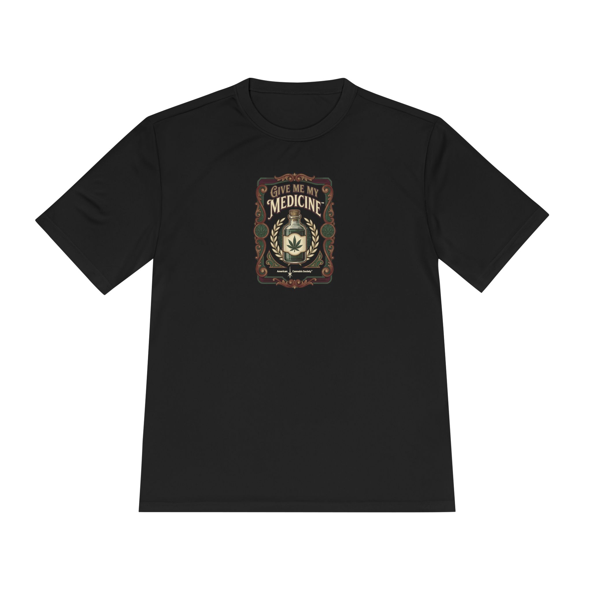 Give Me My Medicine Moisture Wicking Tee – Black