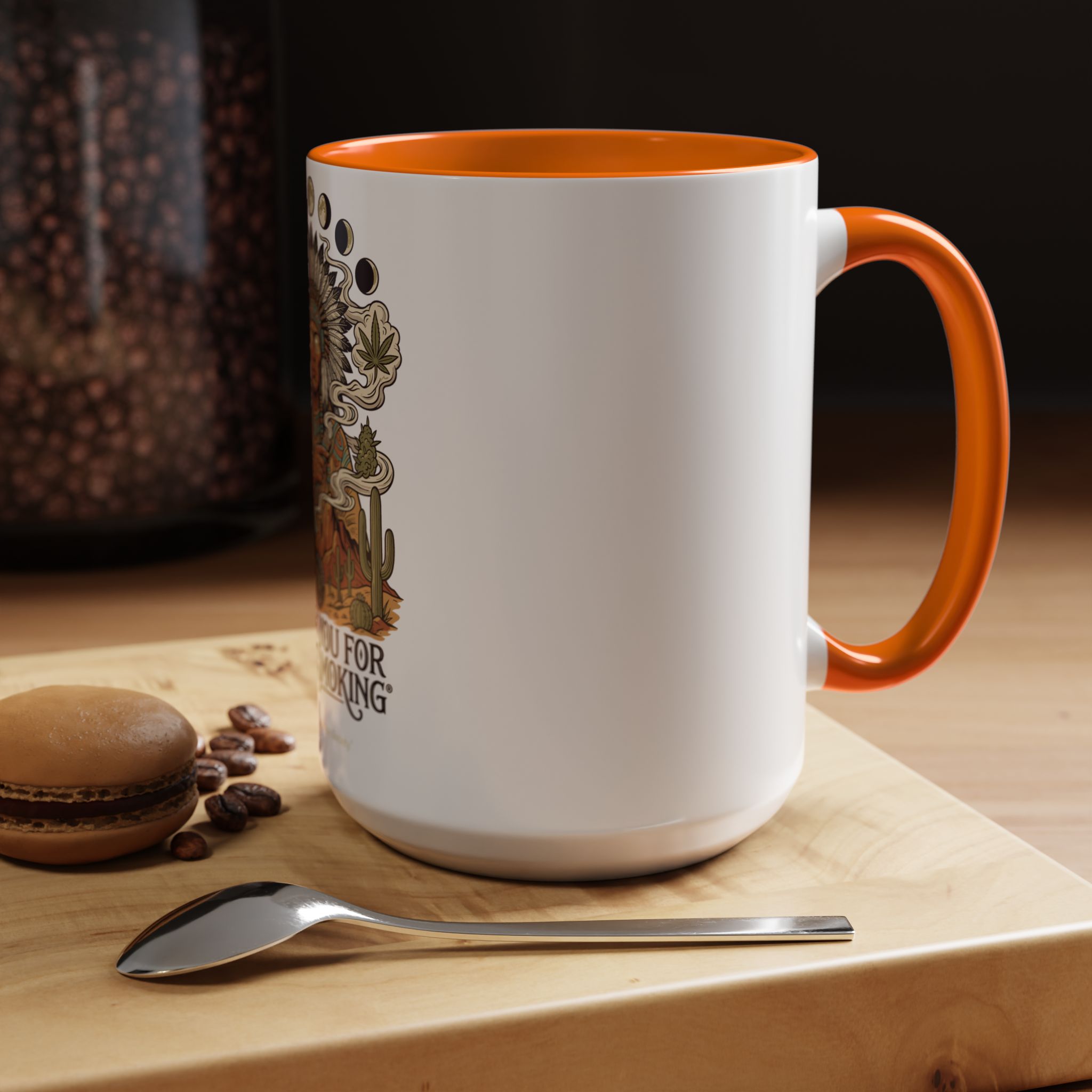 Thank You For Pot Smoking® Colored Interior Coffee Mug – Orange – view 11
