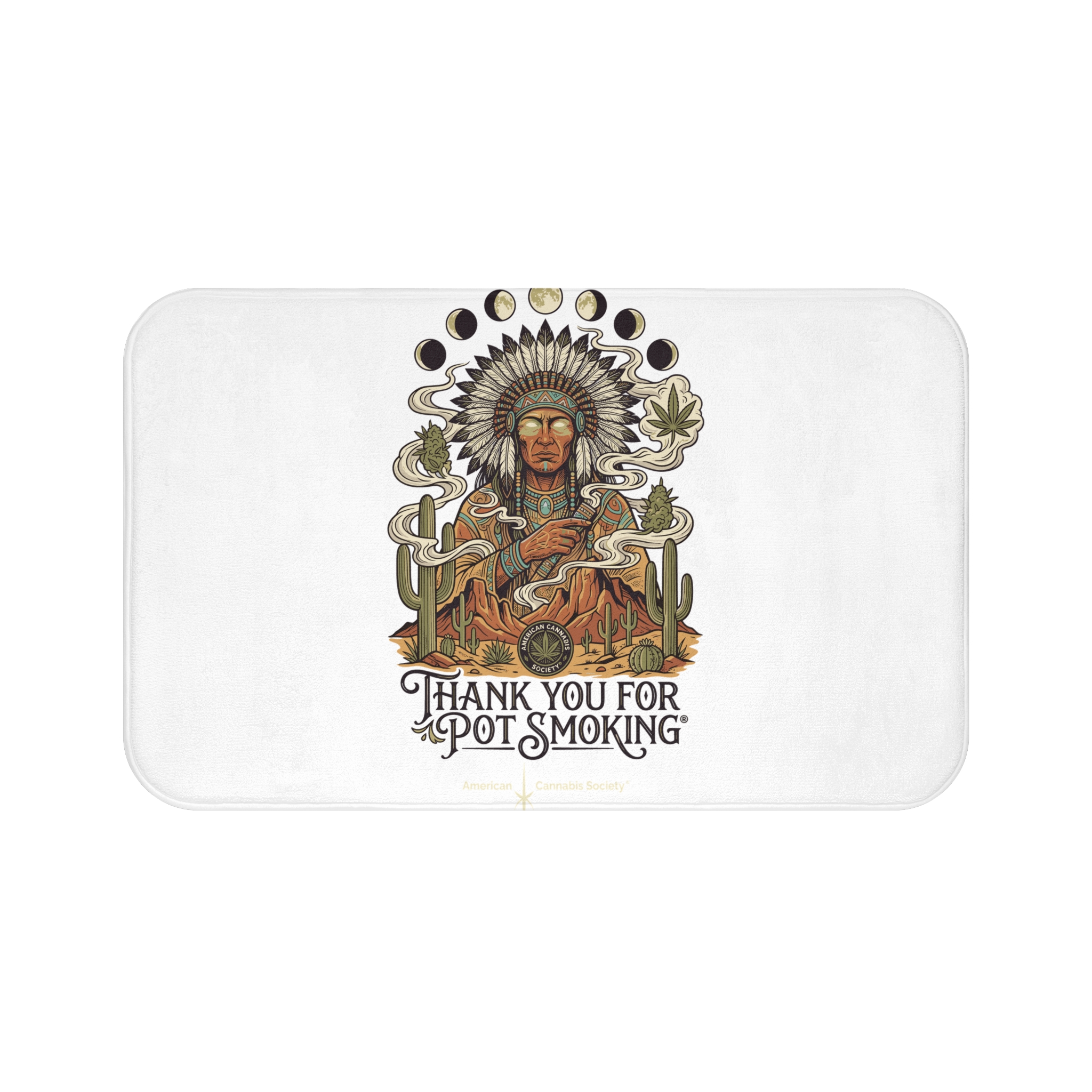 Thank You For Pot Smoking® Desert Chief Memory Foam Bath Mat – 34" × 21"