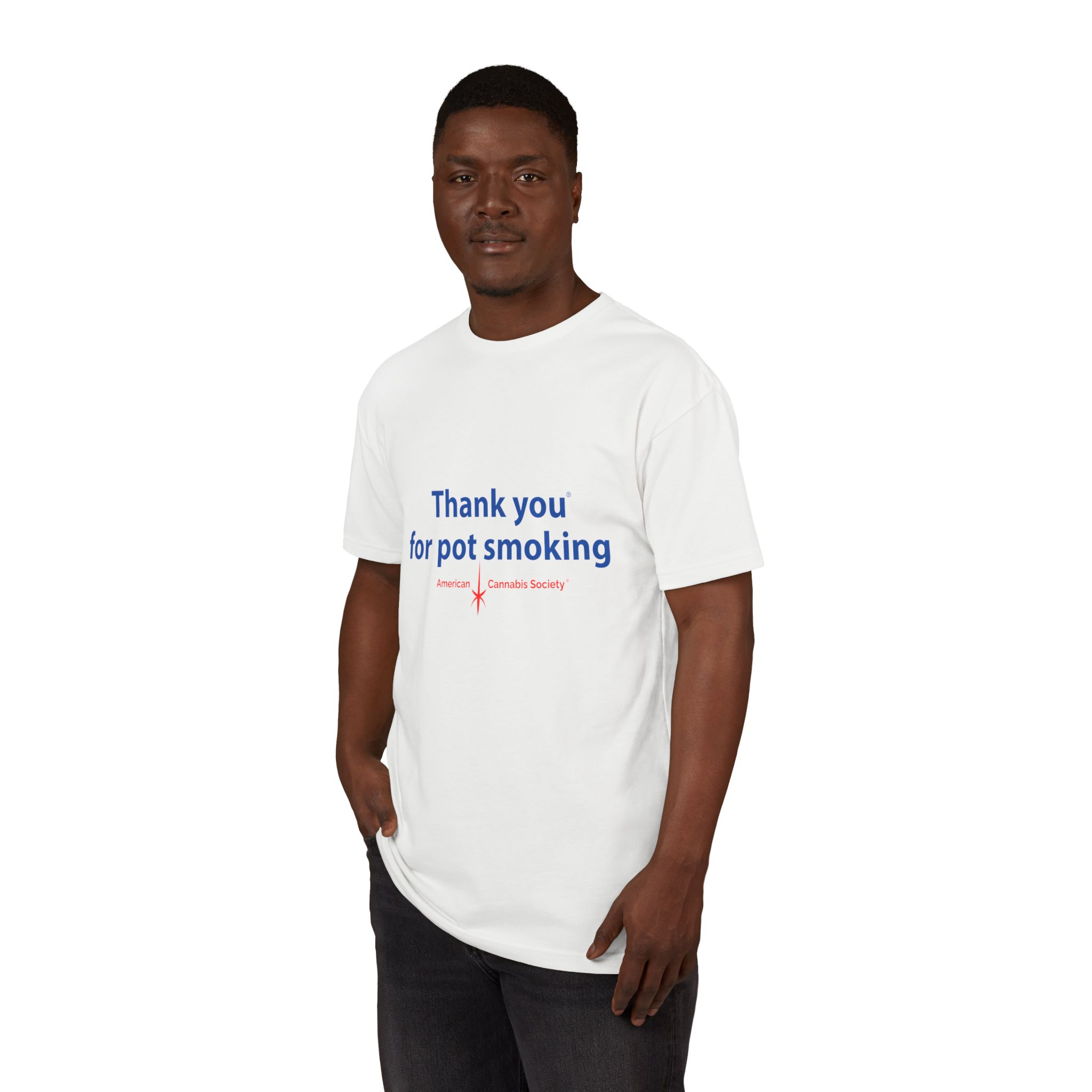 Thank You For Pot Smoking® Sueded Tee – White view 4