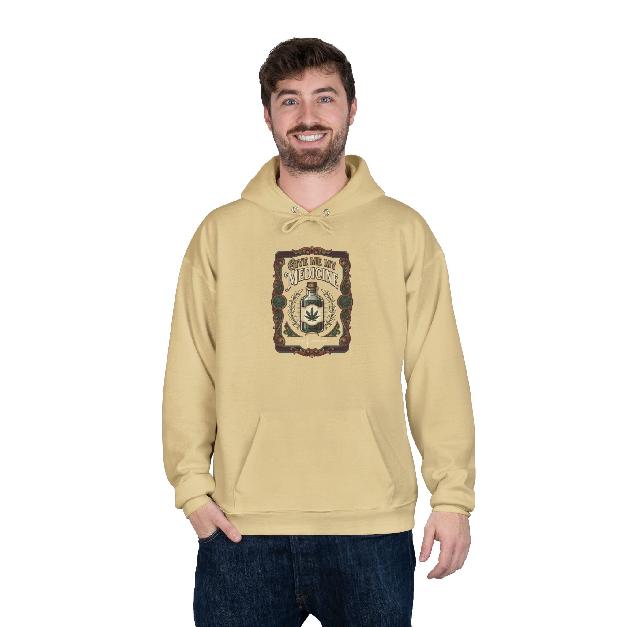 Give Me My Medicine™ Unisex Pullover Hoodie – Athletic Gold – view 4