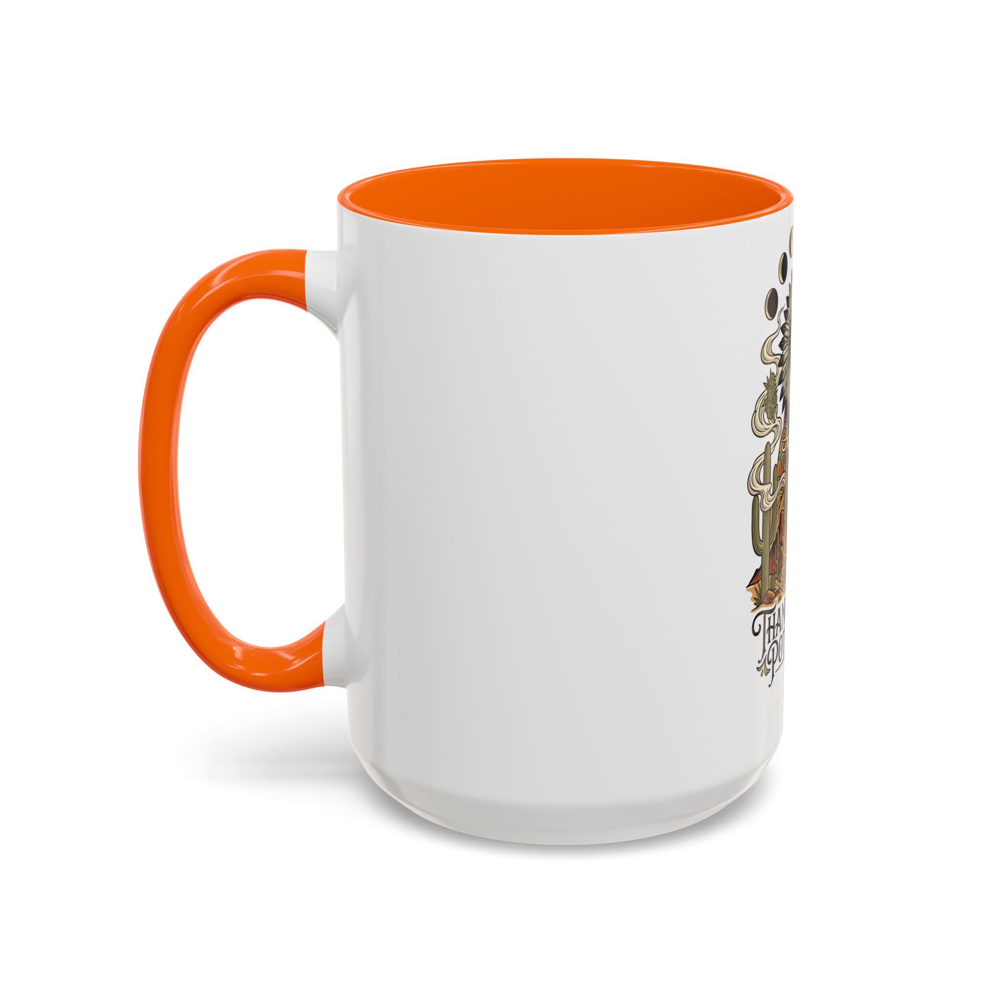 Thank You For Pot Smoking® Colored Interior Coffee Mug – Orange – view 9