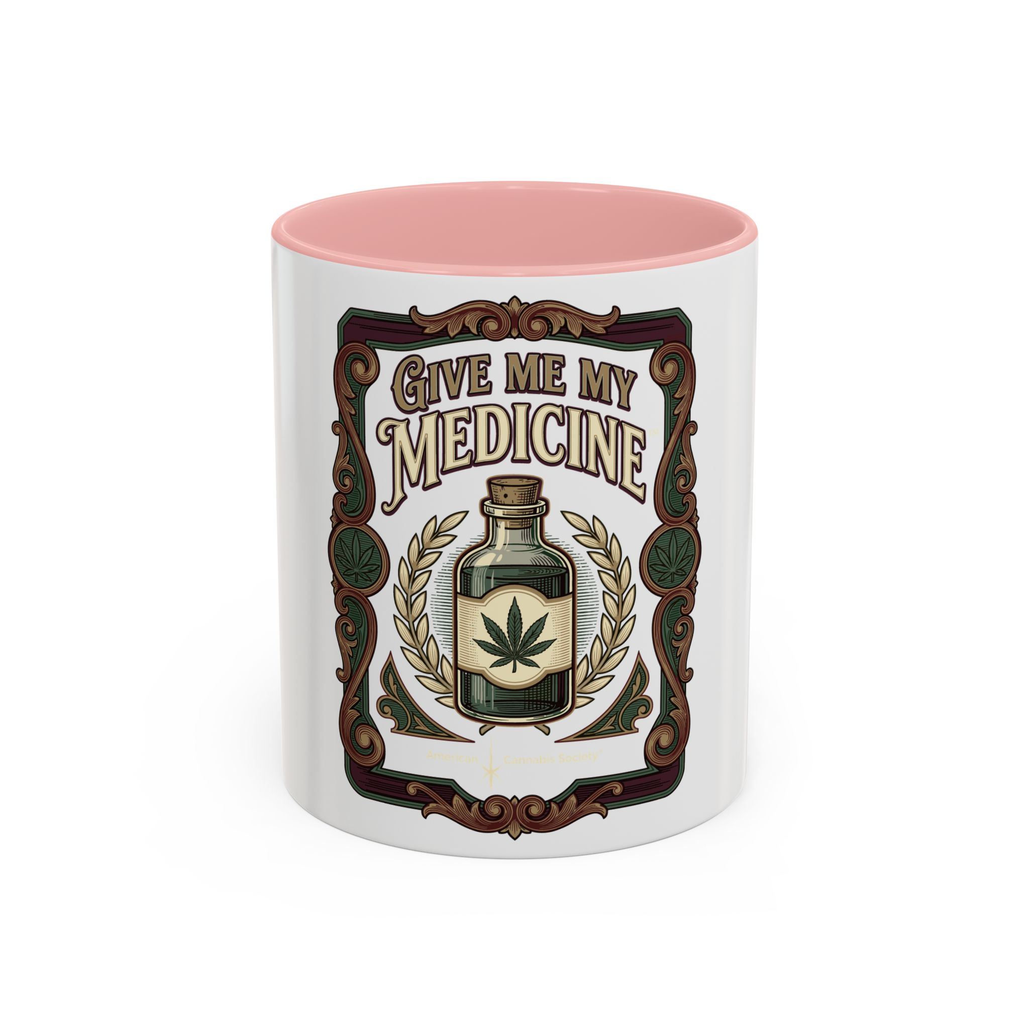 Give Me My Medicine™ Accent Coffee Mug, 11oz or 15oz – Pink