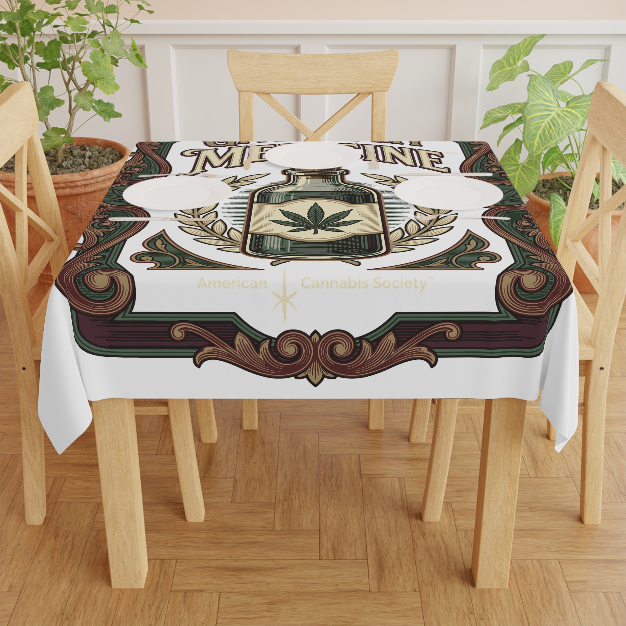 Give Me My Medicine™ Tablecloth – White – view 4