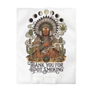 Thank You For Pot Smoking® Desert Chief Microfiber Duvet Cover – Cream