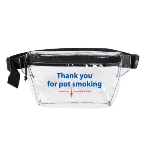 Thank You For Pot Smoking® Clear Fanny Pack – Clear/Black