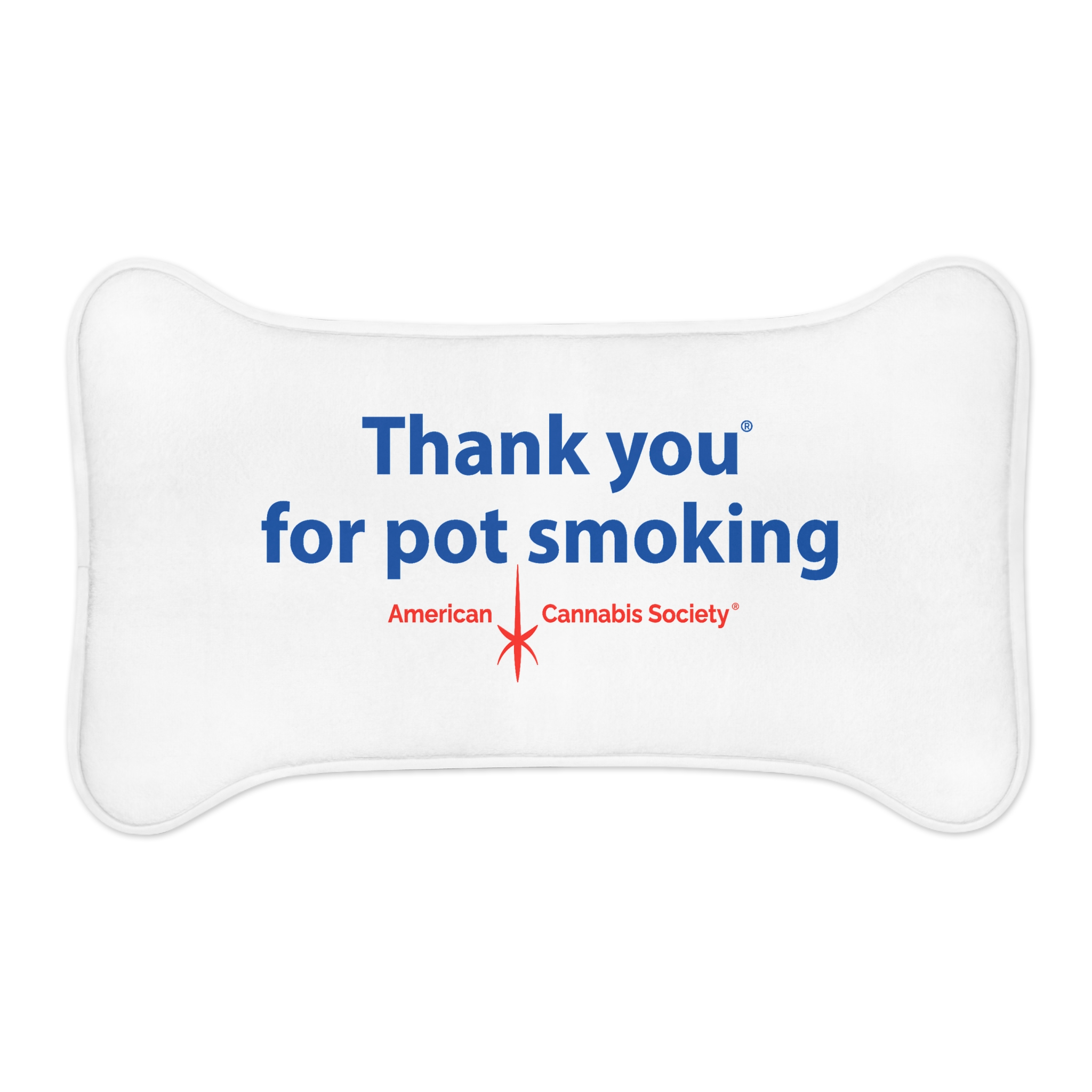 Thank You For Pot Smoking® Pet Feeding Mat – Bone shape (30" × 18")