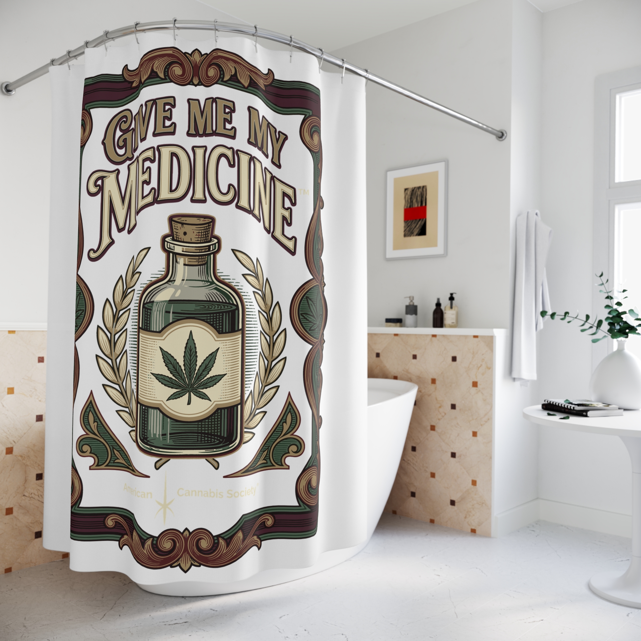 Give Me My Medicine™ Shower Curtain – 71" × 74" – view 4