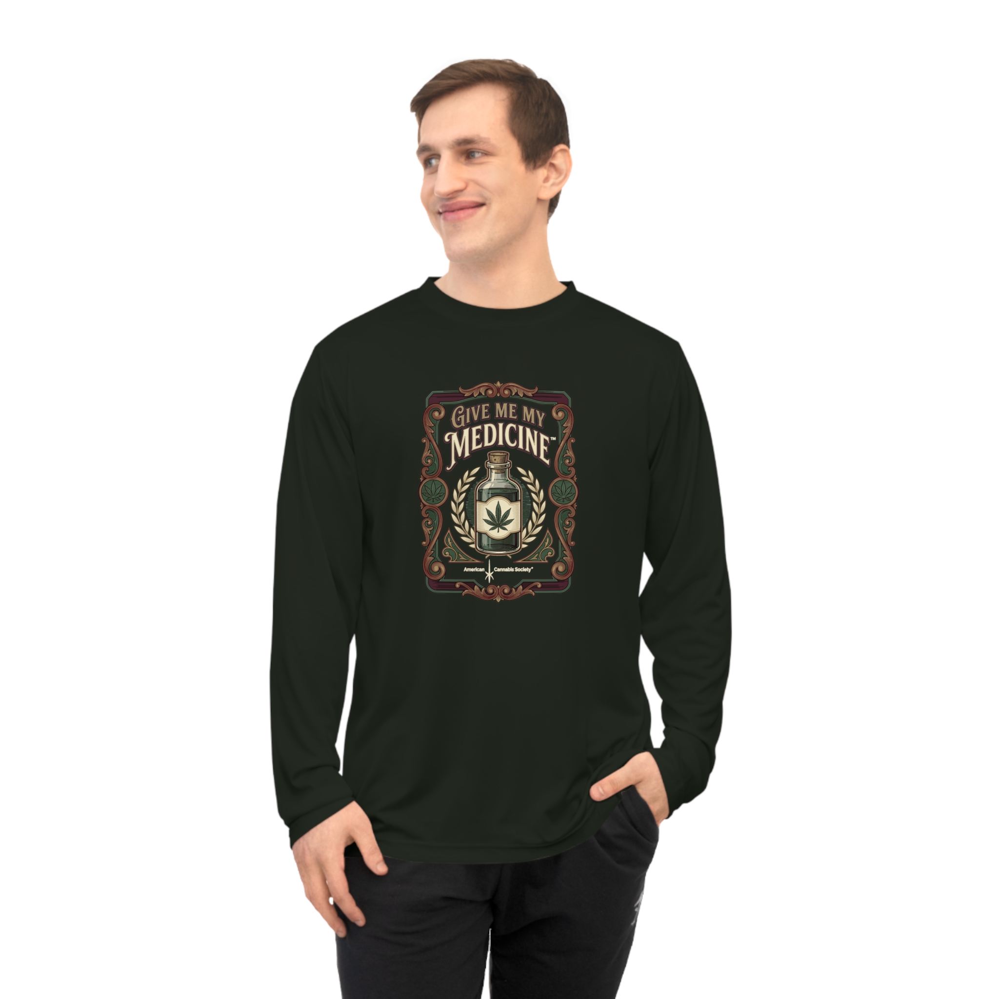 Give Me My Medicine Performance Long Sleeve – Black – view 4