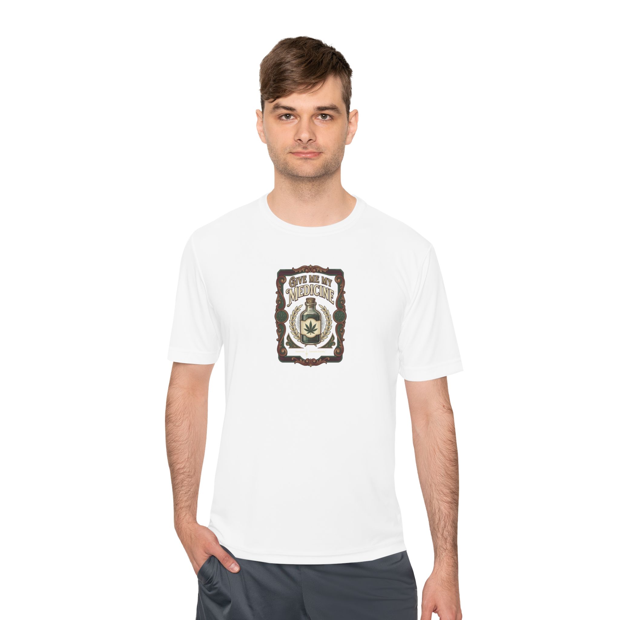 Give Me My Medicine Moisture Wicking Tee – White – view 3
