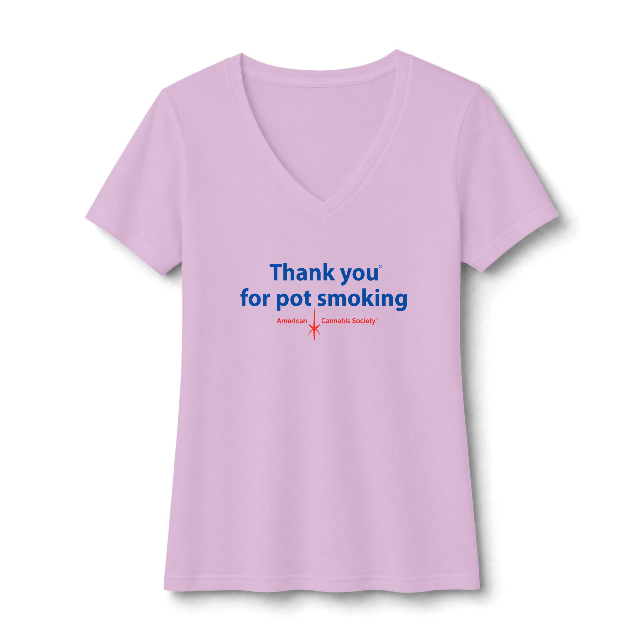 Thank You For Pot Smoking® Women's Fitted V-Neck Tee – Lilac