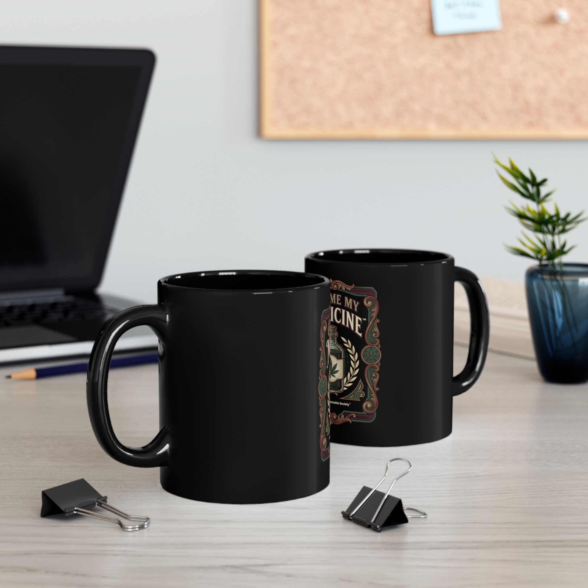 Give Me My Medicine™ Black Mug 11oz & 15oz – view 6